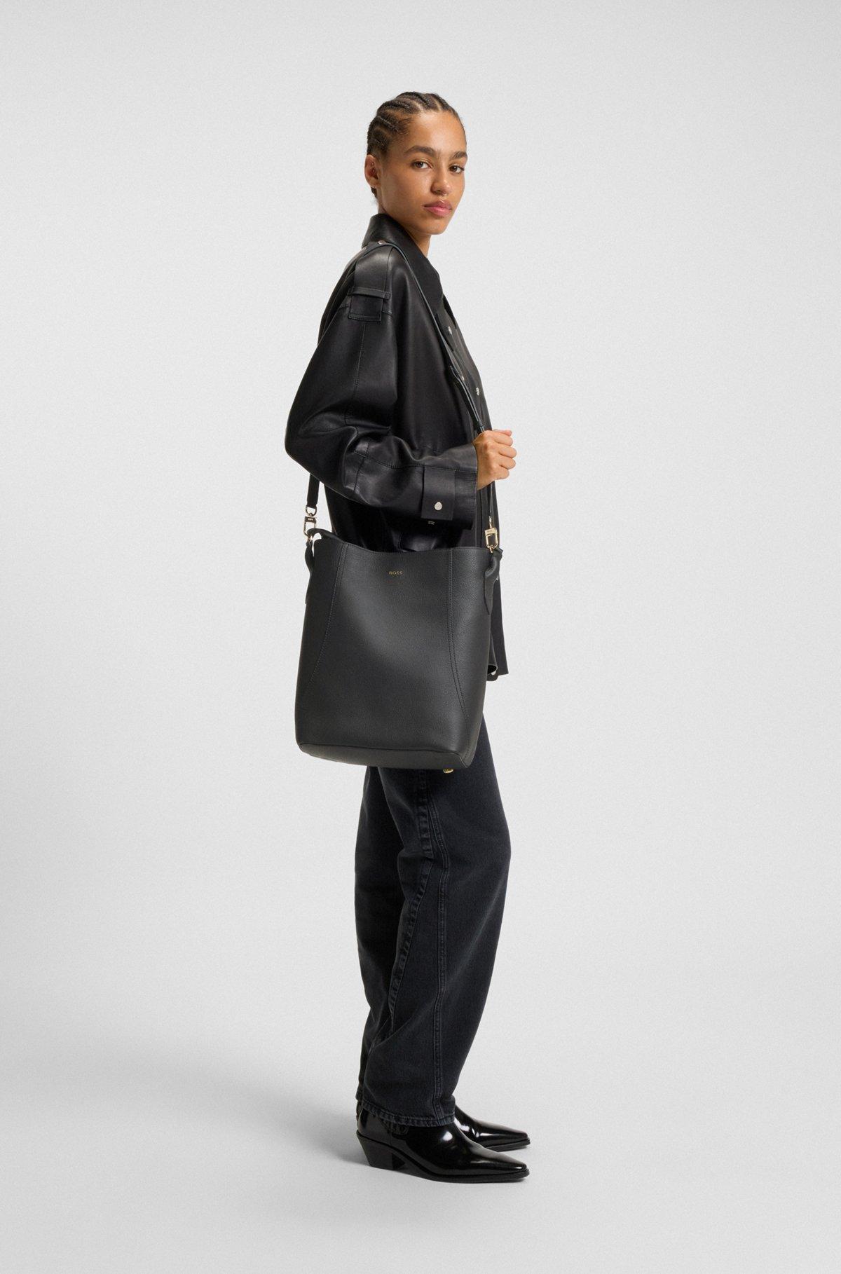 Bucket bag in grained leather Product Image