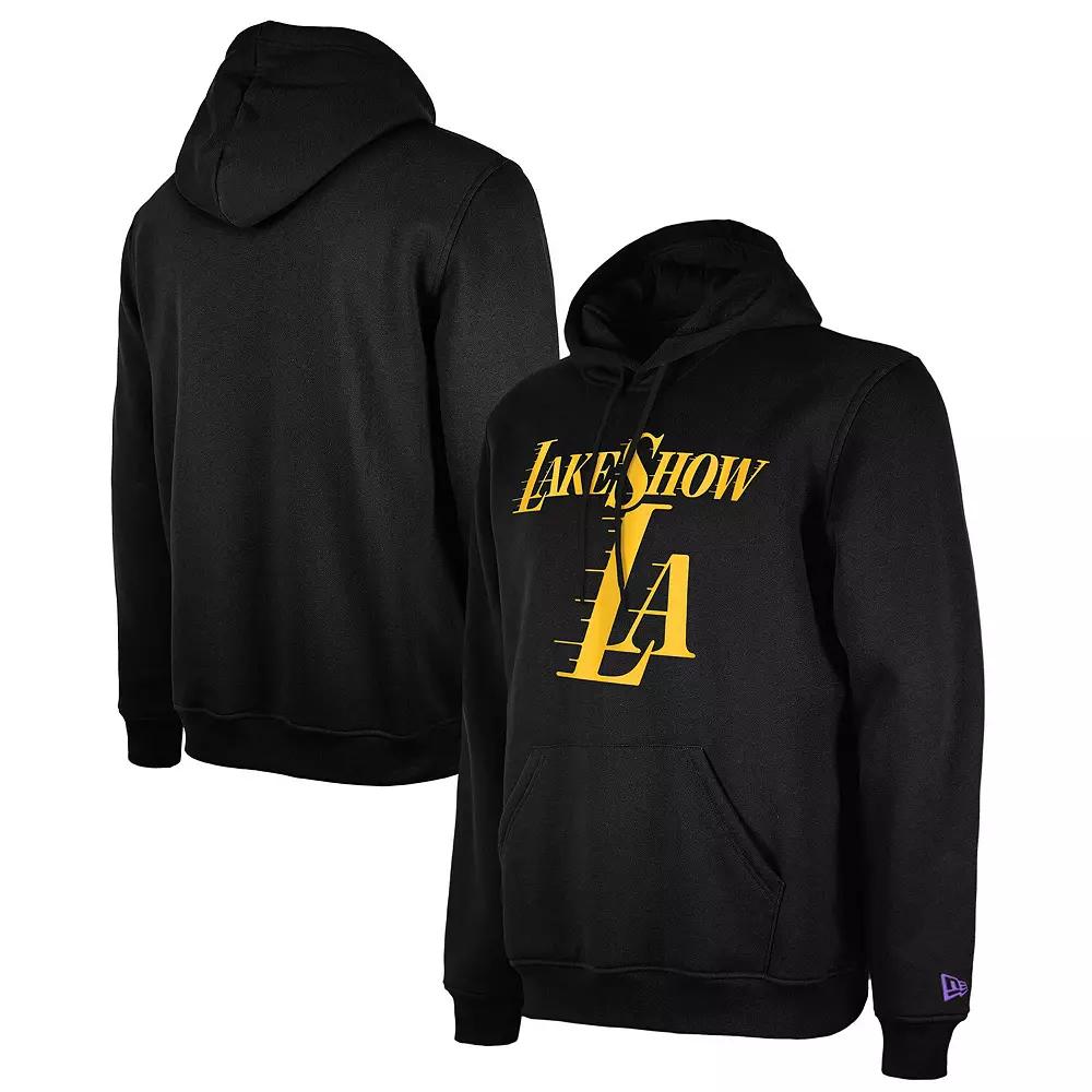 Men's New Era  Black Los Angeles Lakers 2024/25 City Edition Pullover Hoodie, Size: Medium Product Image