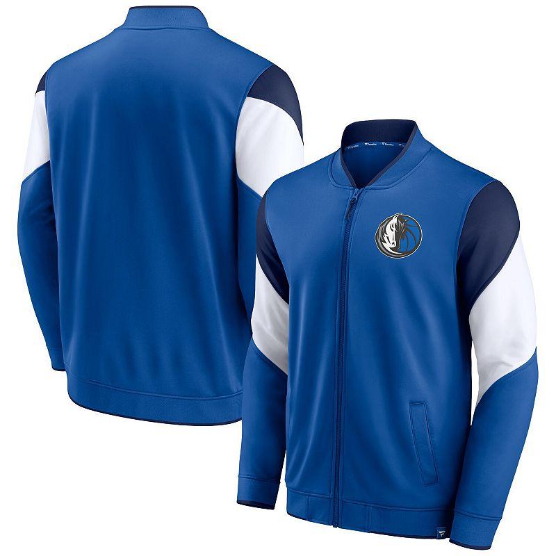 Men's Fanatics Branded Blue/Navy Dallas Mavericks League Best Performance Full-Zip Jacket, Size: Large Product Image