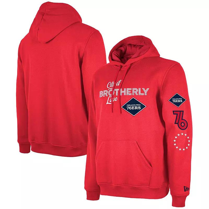 Men's New Era Red Philadelphia 76ers 2023/24 City Edition Big & Tall Pullover Hoodie, Size: 2XB, 76r Red Product Image