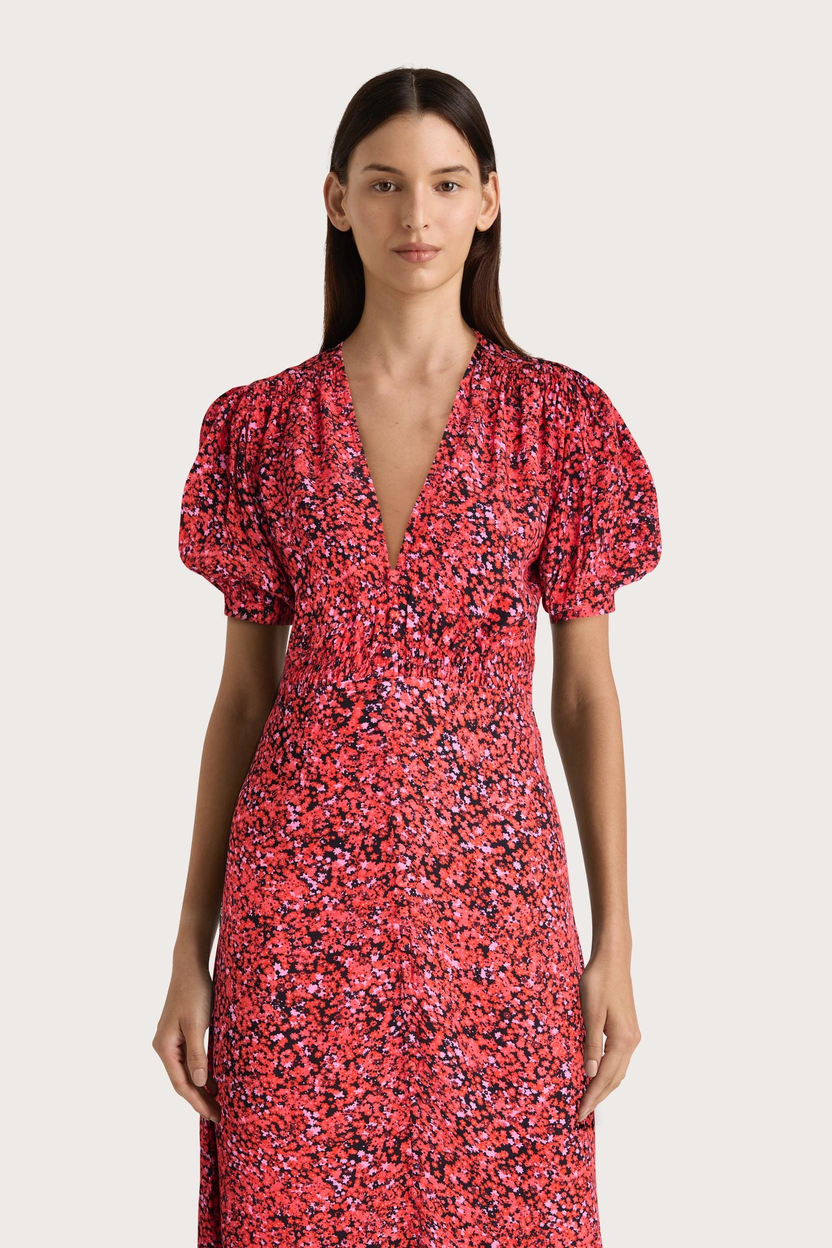Bellavista Midi Dress Meander Micro Red - Final Sale Product Image
