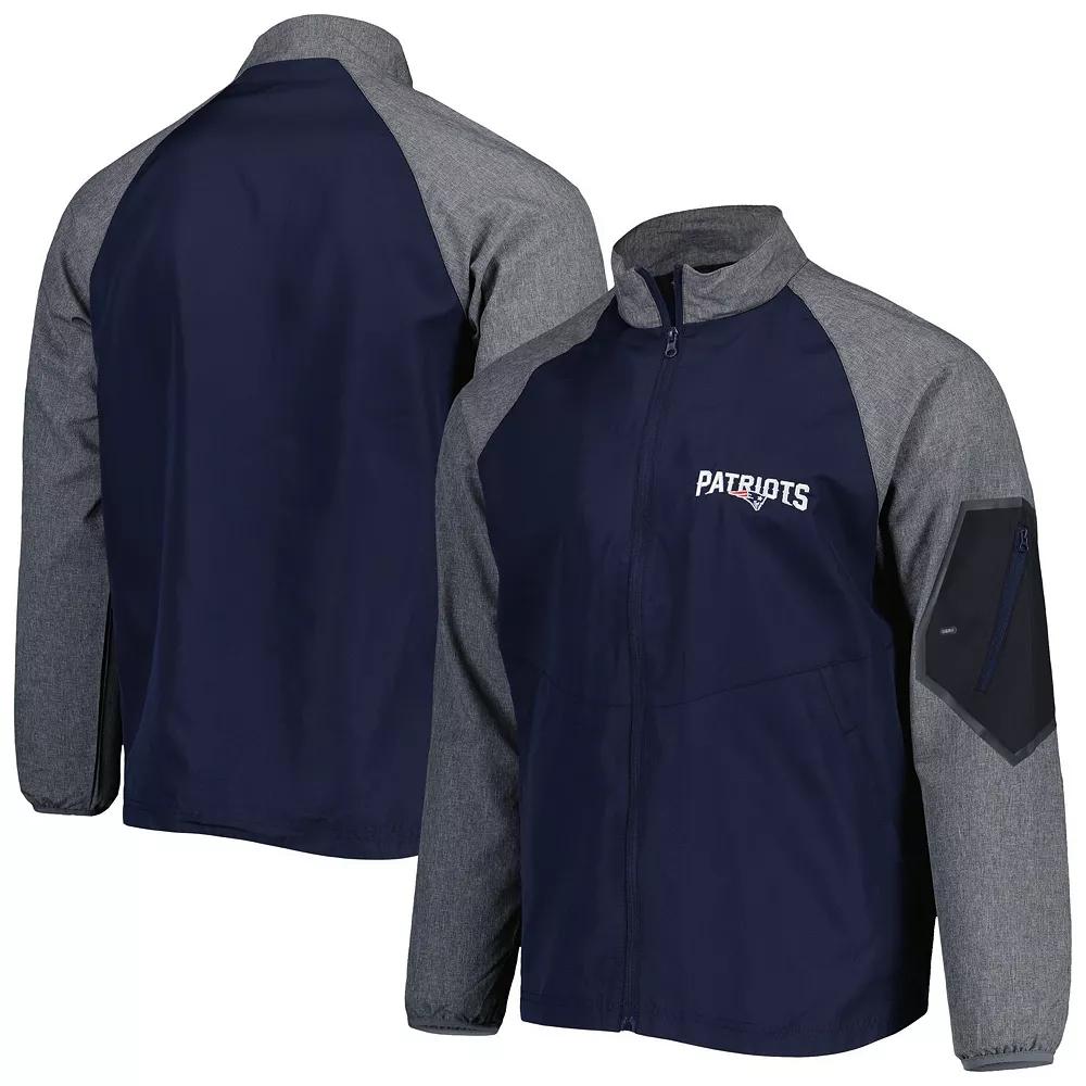 Men's Dunbrooke Navy New England Patriots Hurricane Raglan Full-Zip Windbreaker Jacket, Size: XL, Blue Product Image