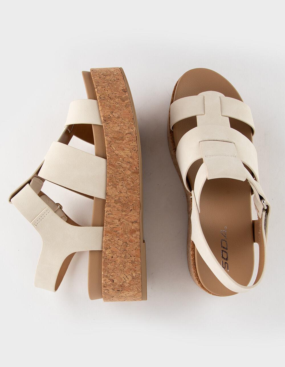 SODA Amenda Womens Fisherman Sandals - BEIGE Product Image