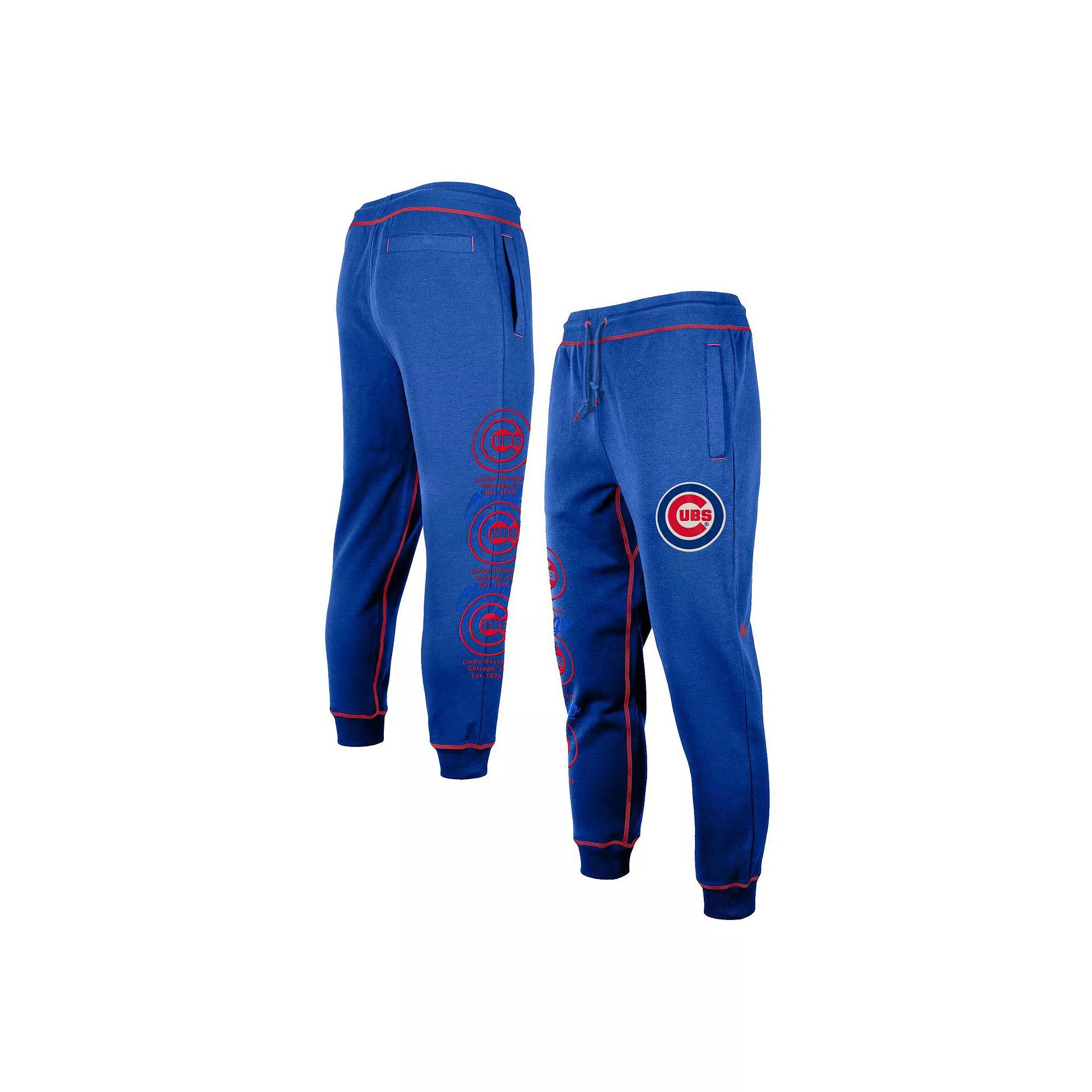 Men's New Era Royal Chicago Cubs Team Split Jogger Pants, Size: 2XL, Blue Product Image