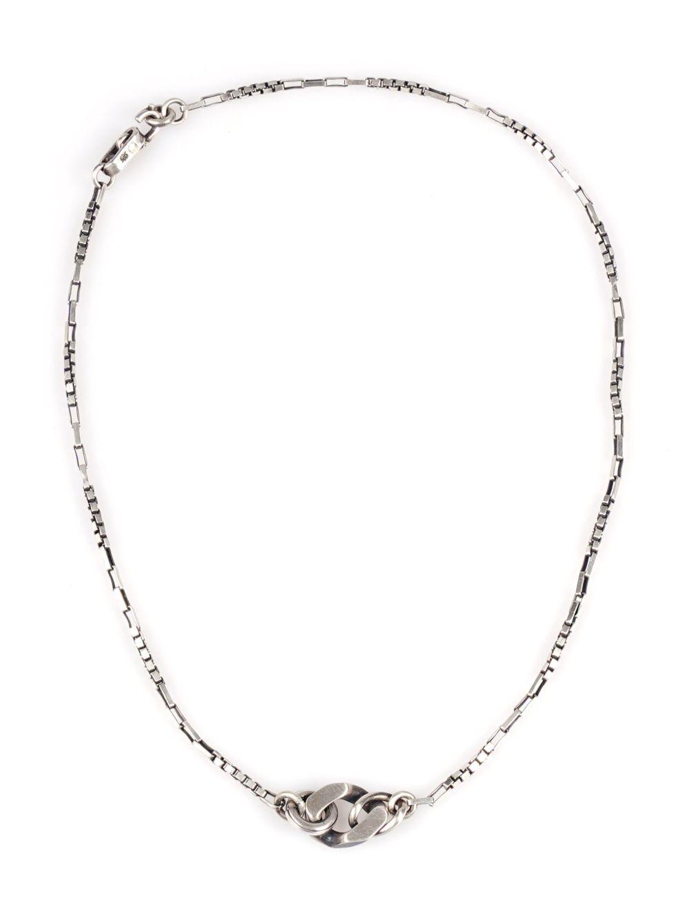 chain-link detailing polished-finish necklace  Product Image