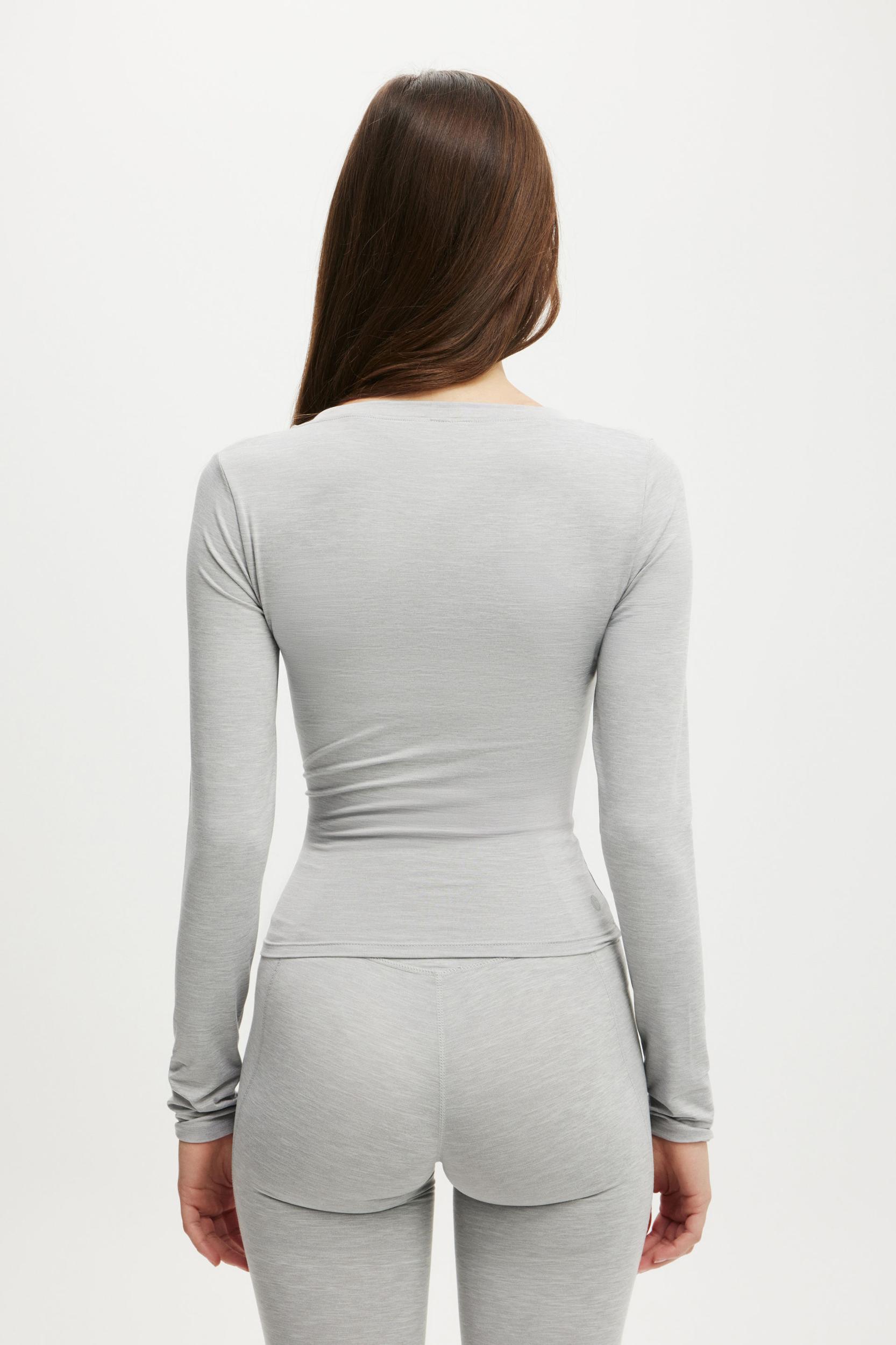 Ultra Soft Plunge Front Long Sleeve Product Image