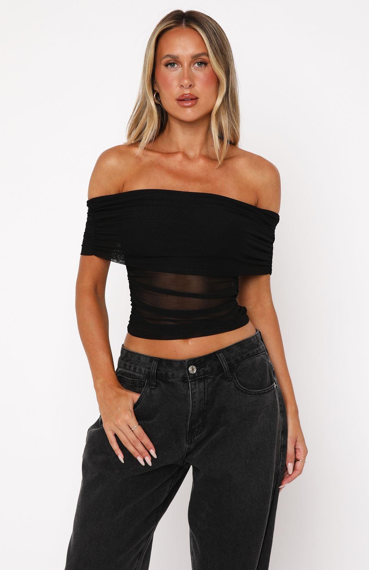 Show Out Mesh Top Black Product Image