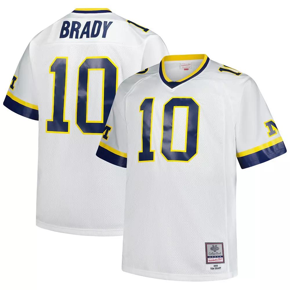 Men's Mitchell & Ness Tom Brady White Michigan Wolverines Legacy Jersey,  Product Image