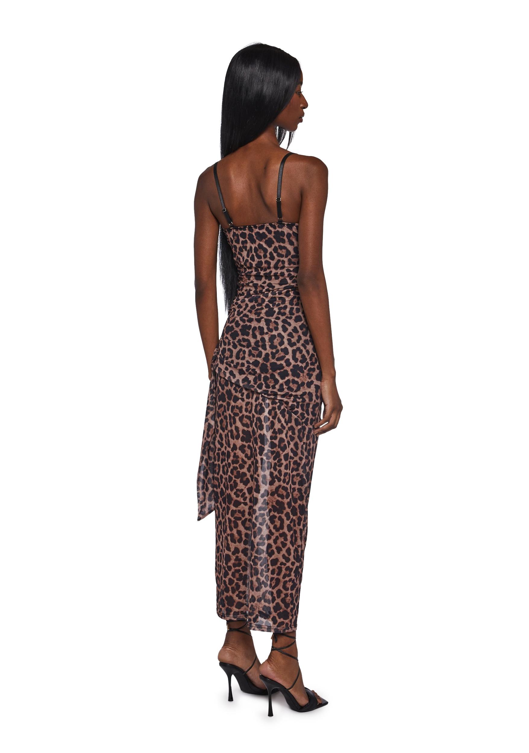 LEOPARD LACE BUSTIER BODYCON DRESS Product Image