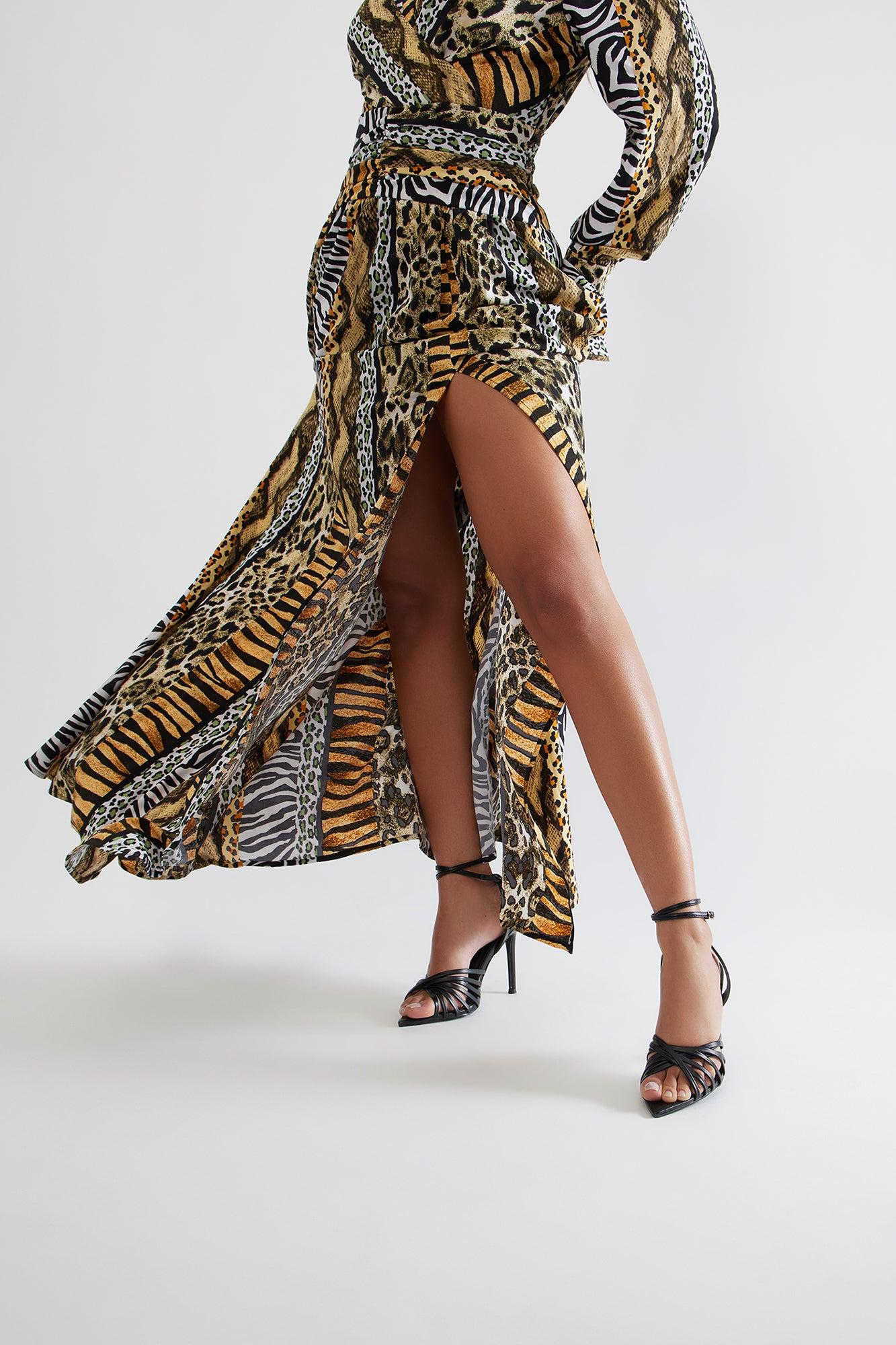 Desire Strappy Stiletto Heels - Black Product Image