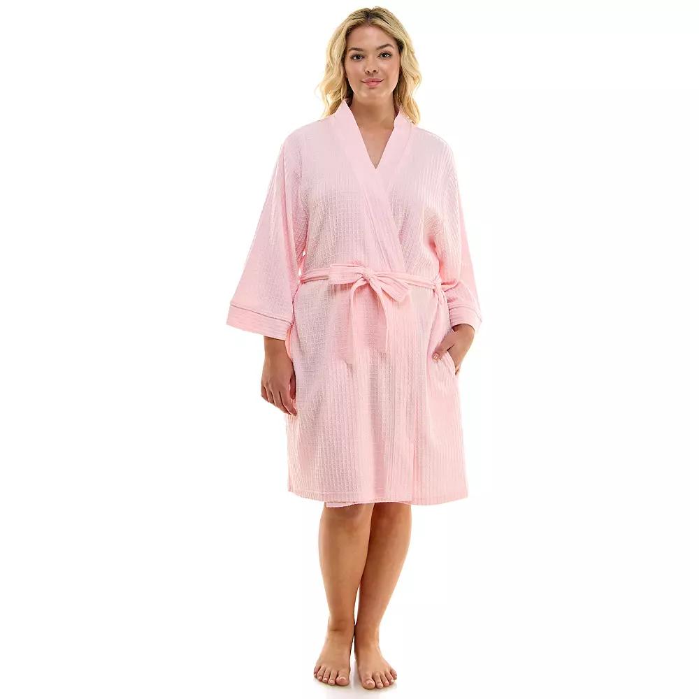 Plus Size Croft & Barrow® Kimono Robe, Women's, Size: 2XL, Grey Grey Product Image