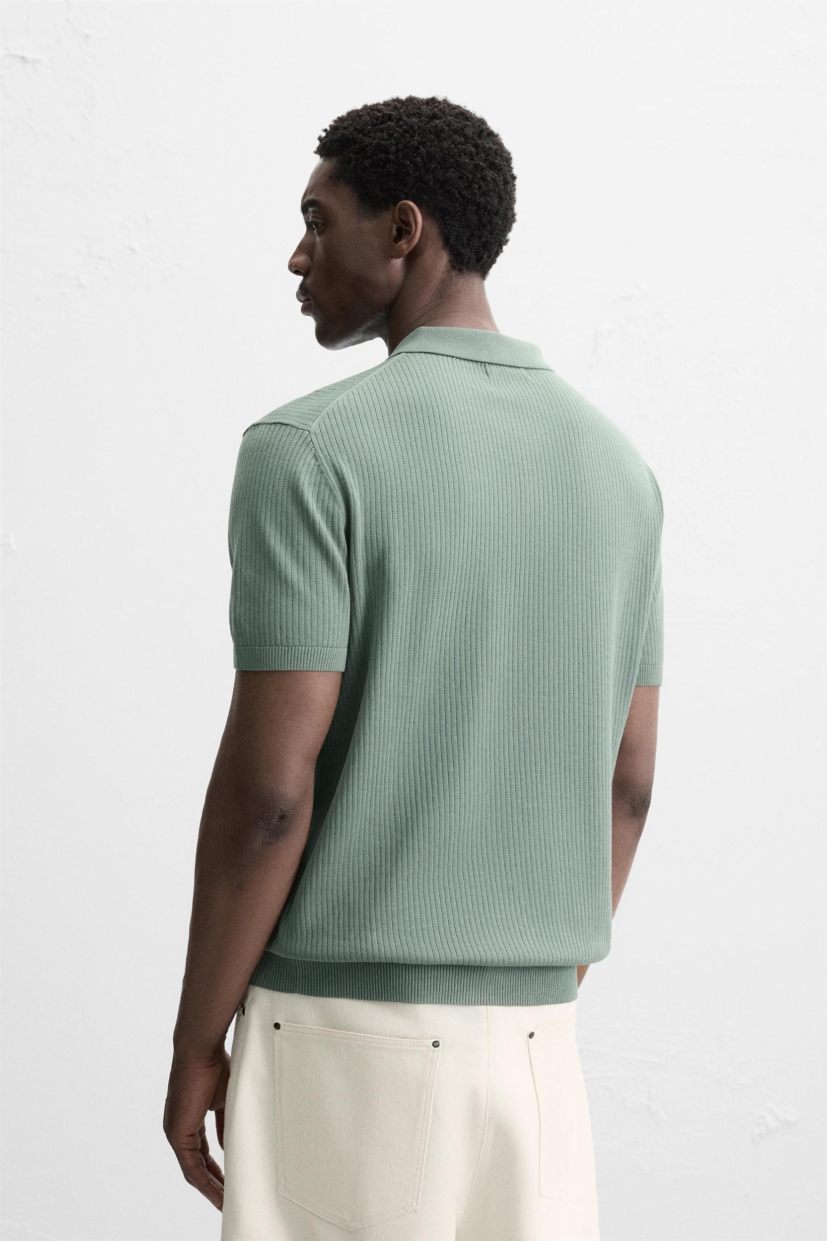 RIB KNIT POLO SHIRT Product Image