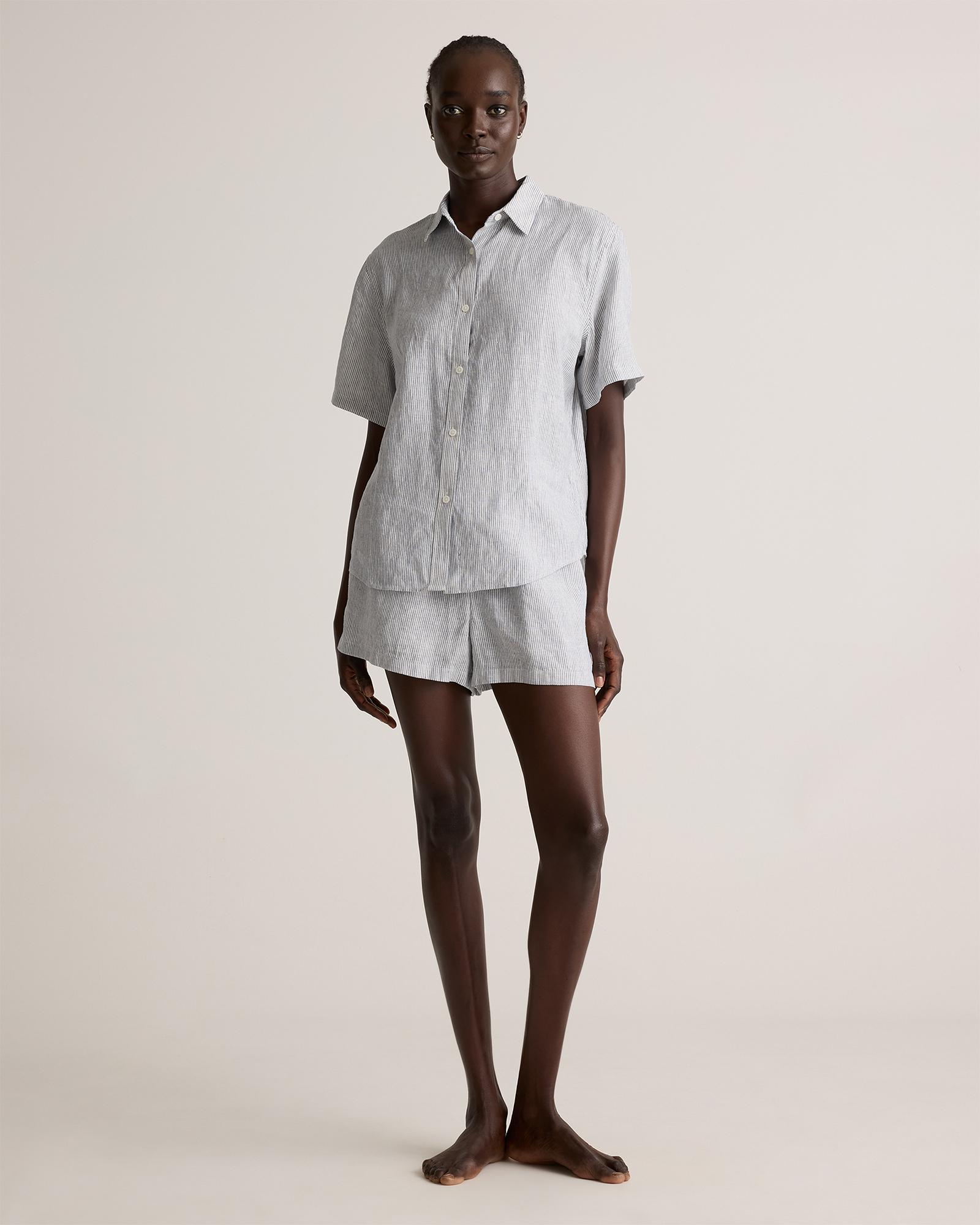 Quince | Women's 100% European Linen Shorts Pajama Set Product Image