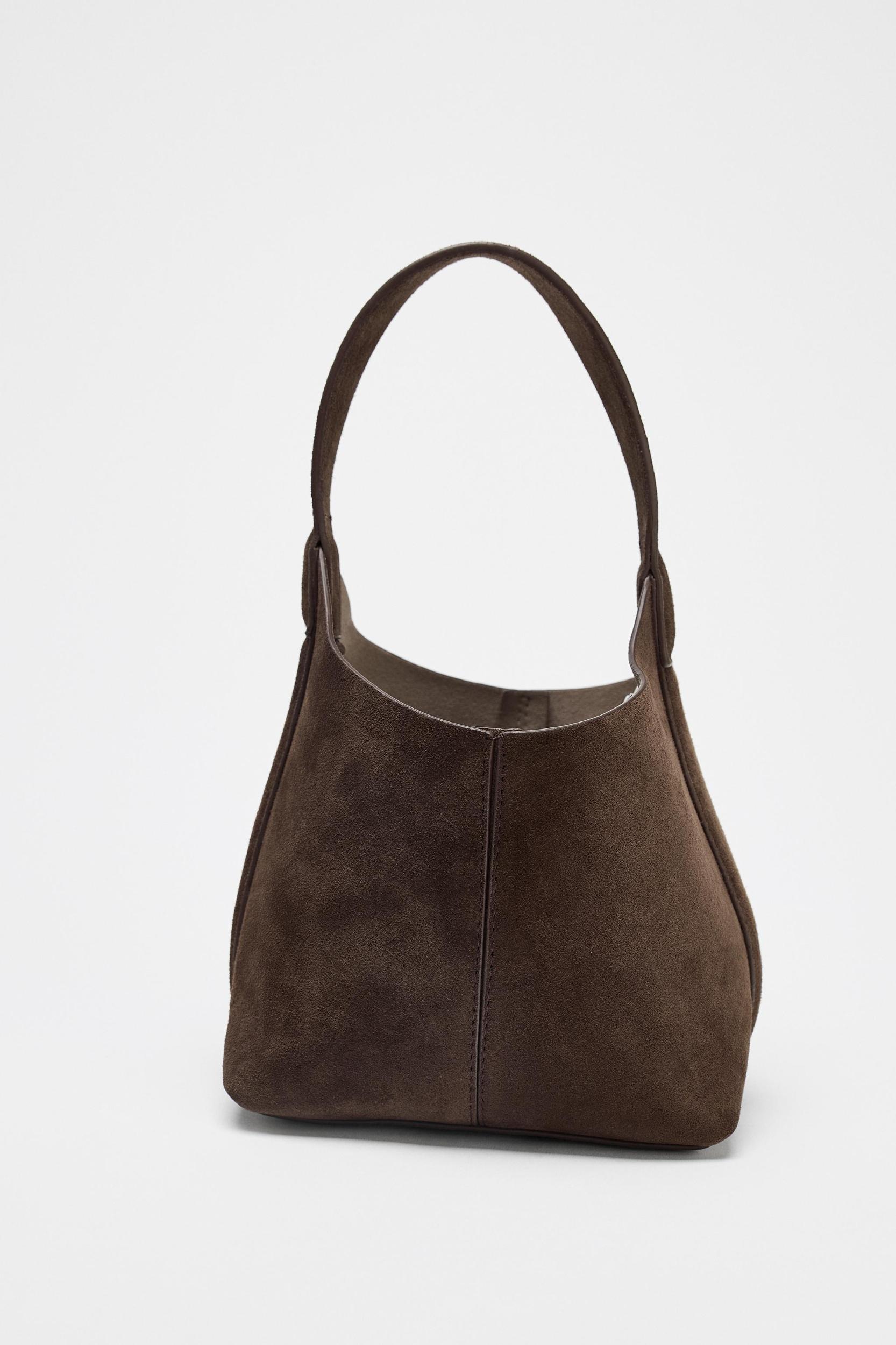 SPLIT LEATHER MINI BUCKET BAG Product Image