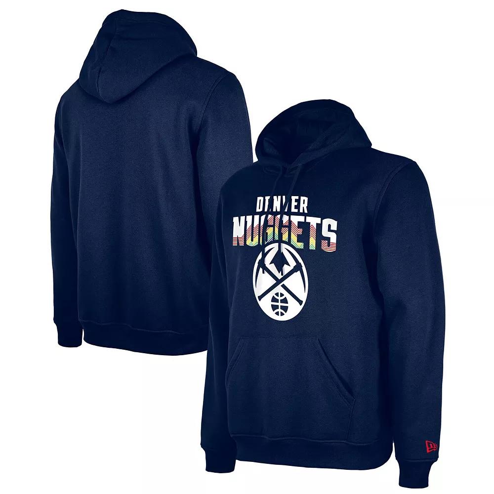 Mens New Era Navy Denver Nuggets 2024/25 City Edition Pullover Hoodie Nug Blue Product Image