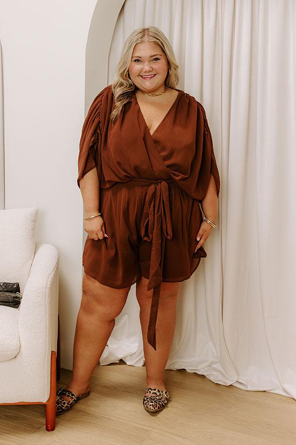 Martinis Please Chiffon Romper in Chocolate Curves Product Image