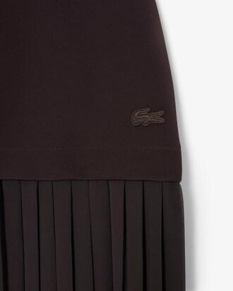 Runway Long Pleated Hooded Dress Product Image