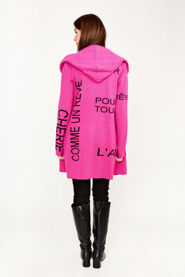 Hooded Knit Coatigan Product Image