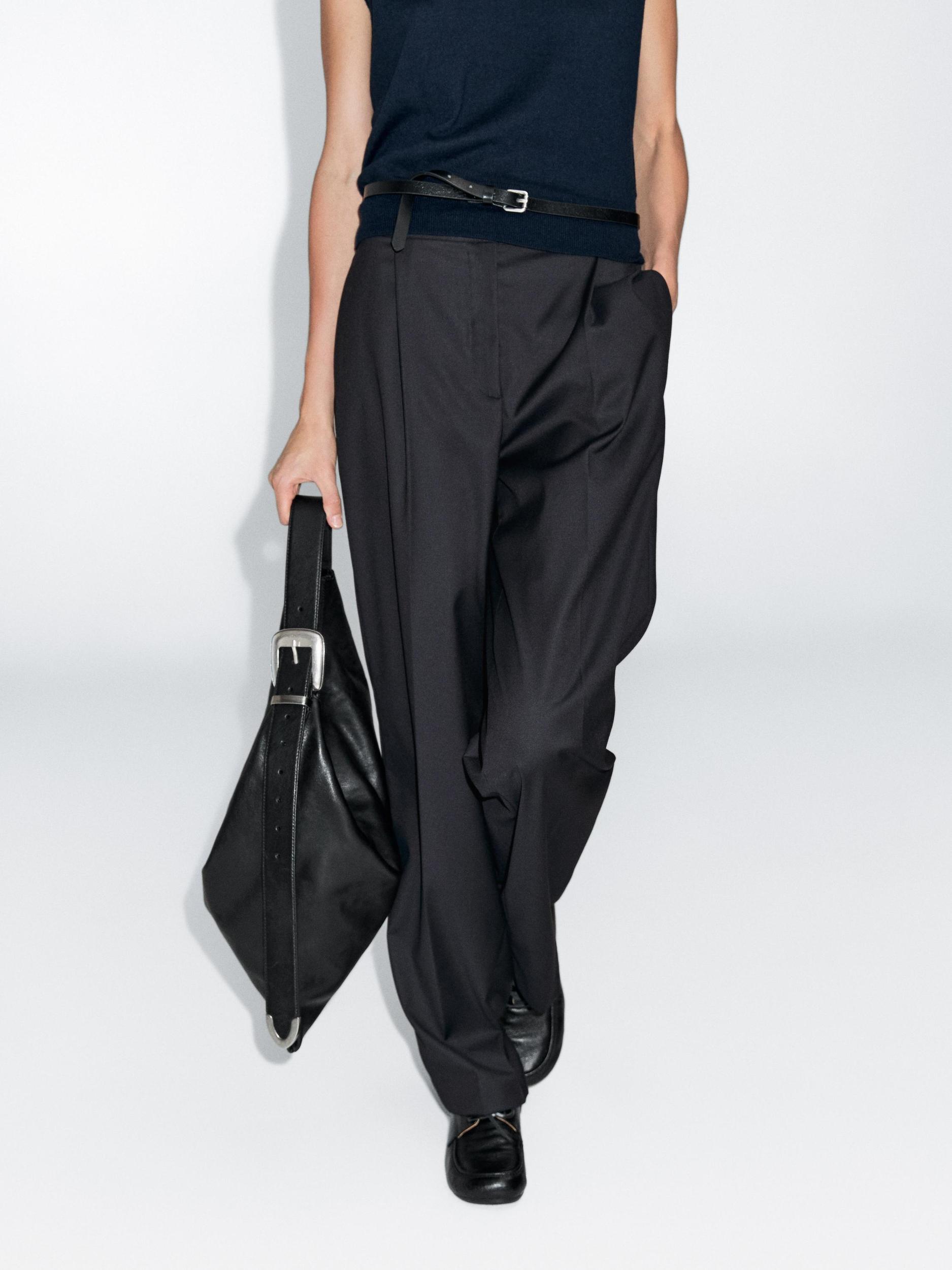 Dart trousers with elastic waistband Product Image
