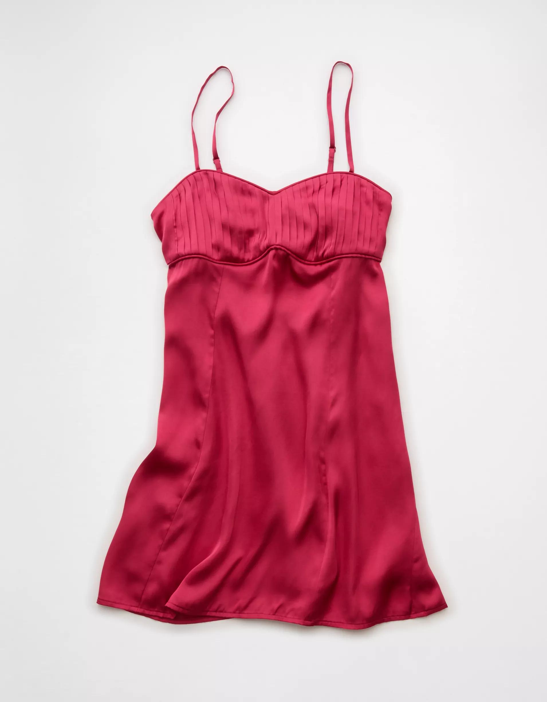 AE Satin Sweetheart Mini Slip Dress Product Image