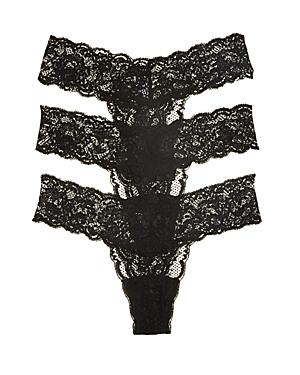 Womens Low-Rise 3-Pack Lace Thong Product Image