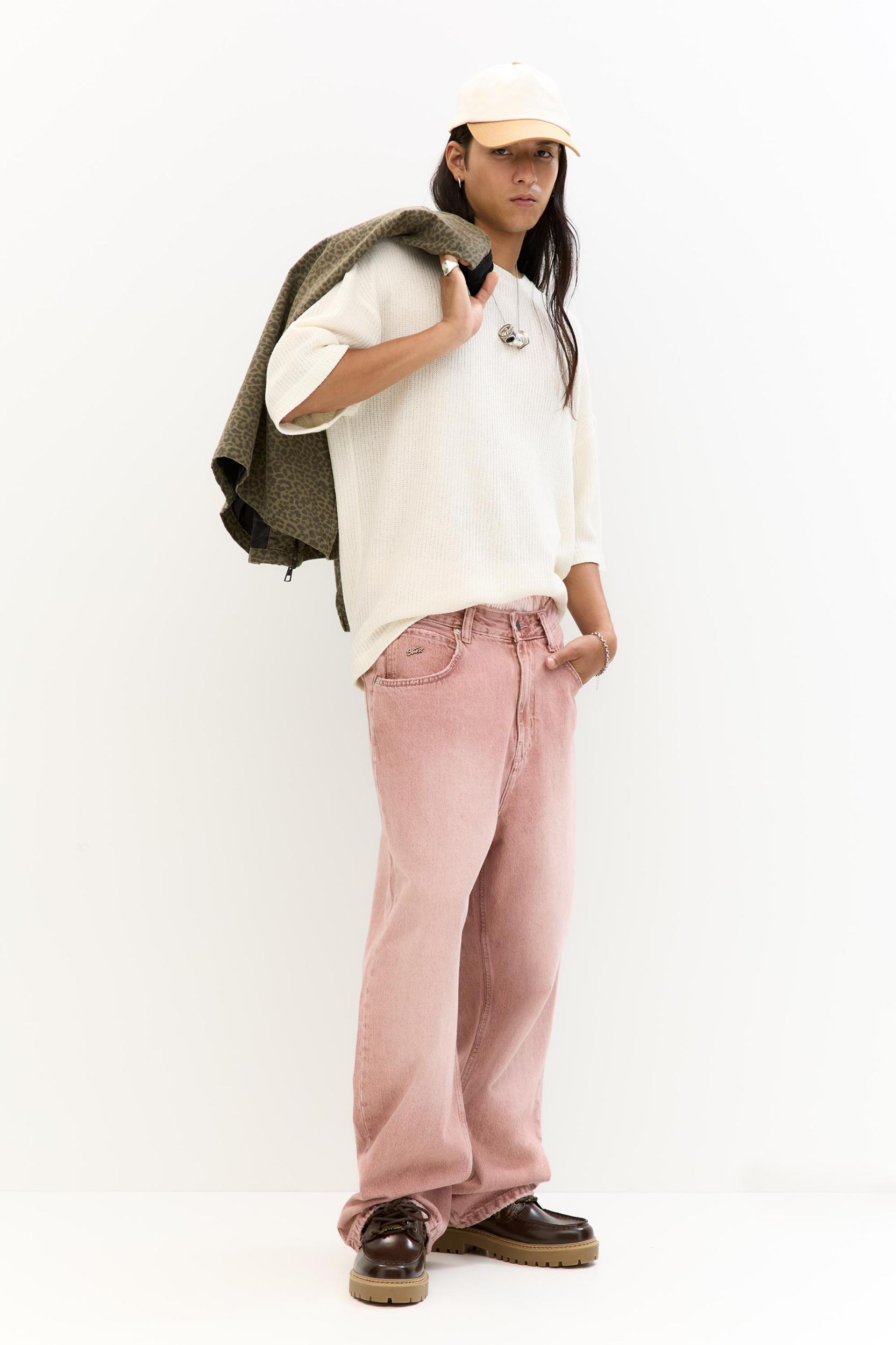 Boxy fit knit T-shirt Product Image