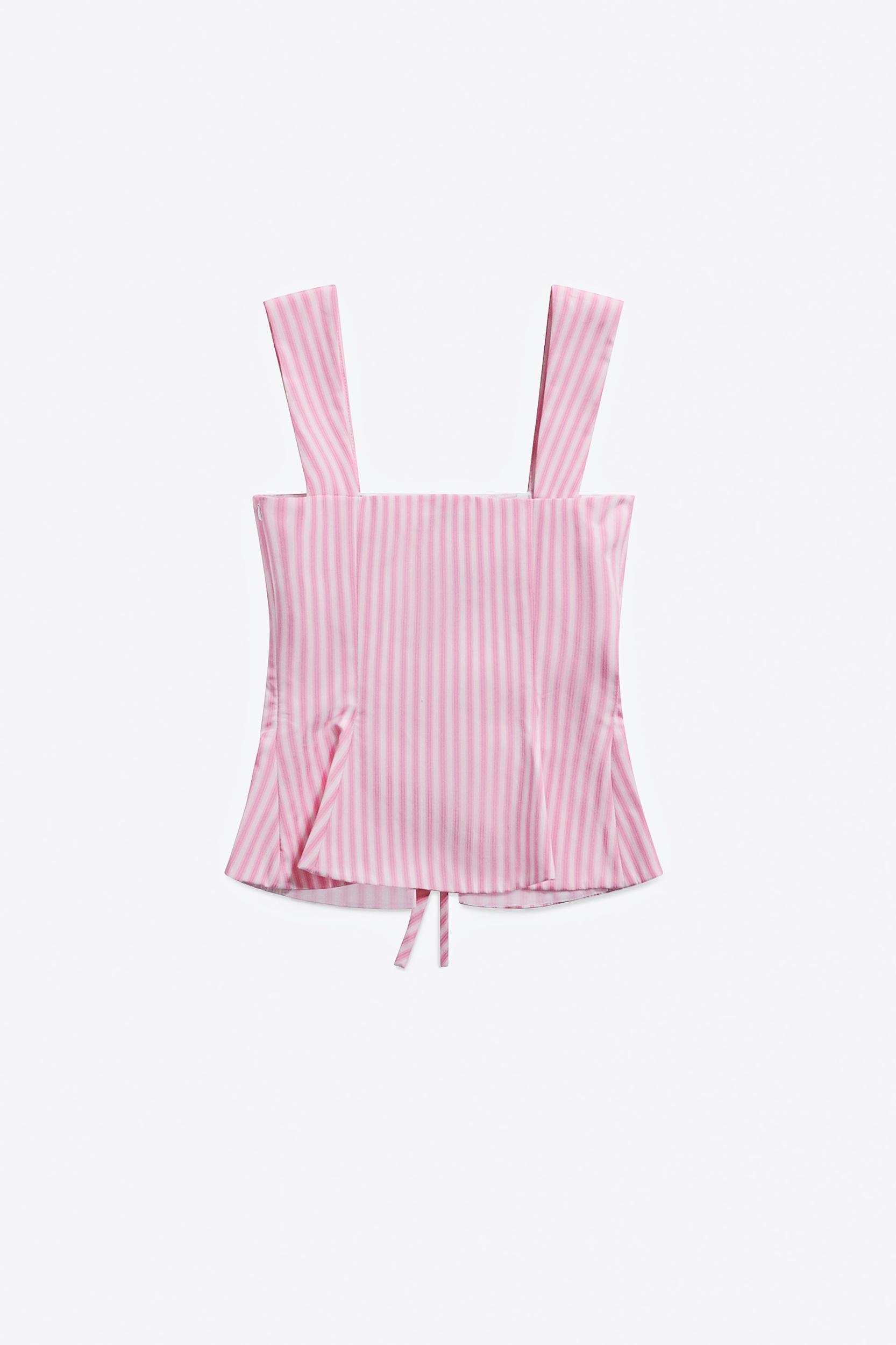 Crystal Grommet Poplin Corset Top Product Image