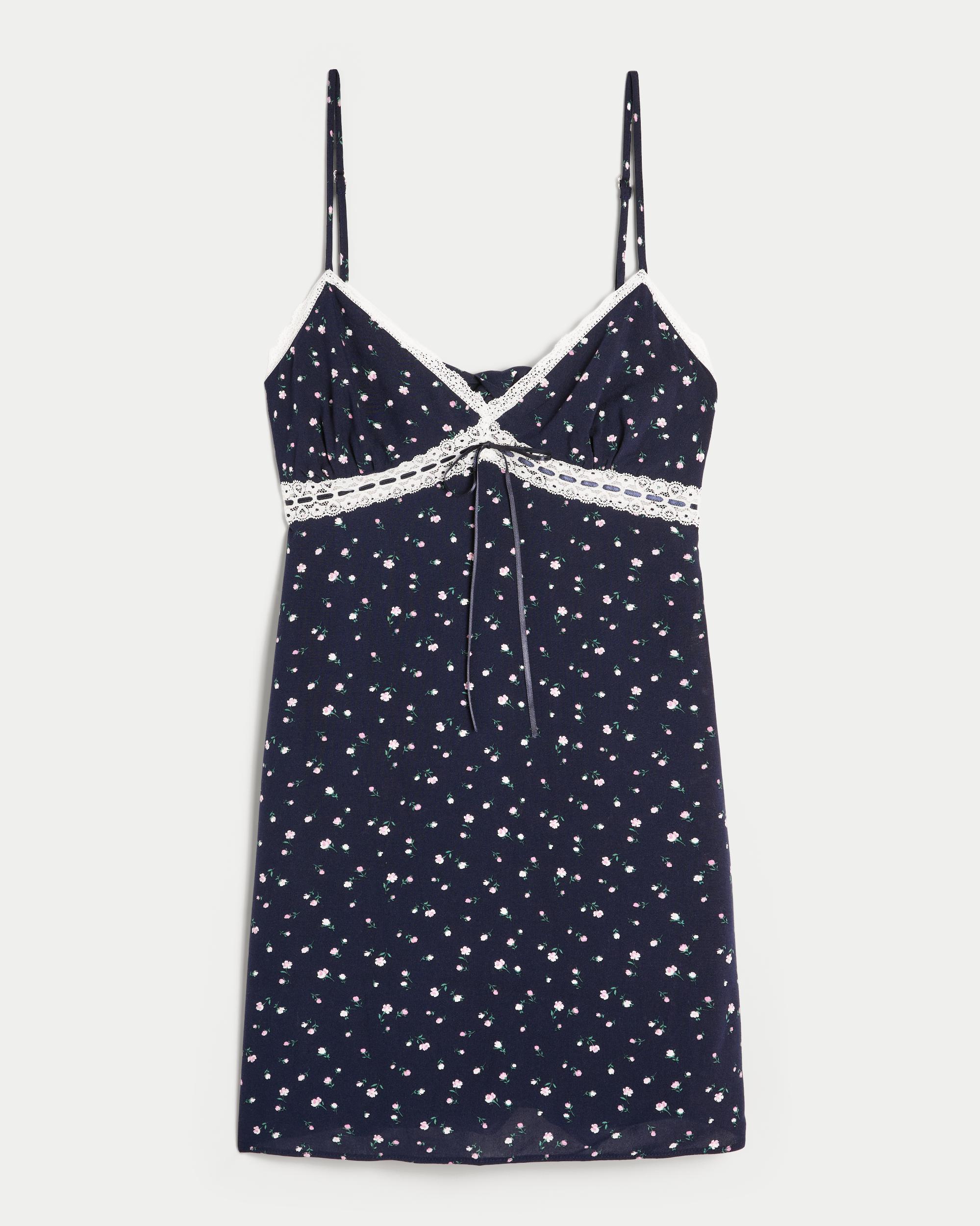 Lace Detail Slip Mini Dress Product Image