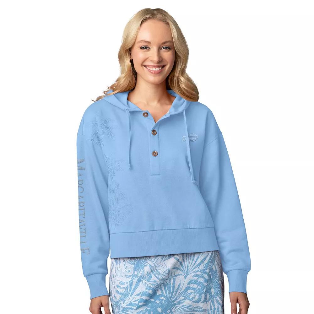Women's Margaritaville Blue Denver Broncos Island Dream Solid Pullover Hoodie,  Product Image