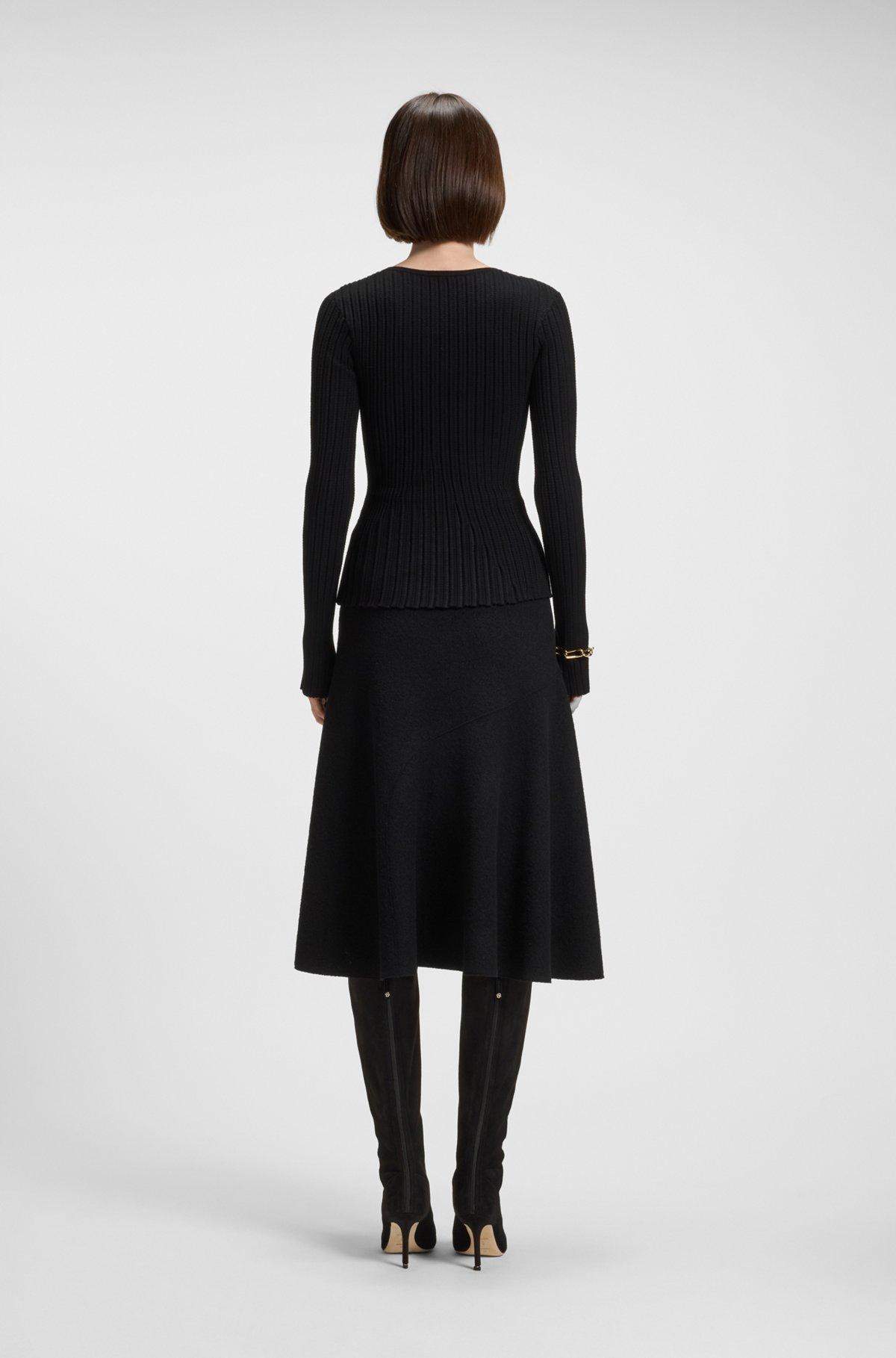 A-line skirt in boiled wool Product Image