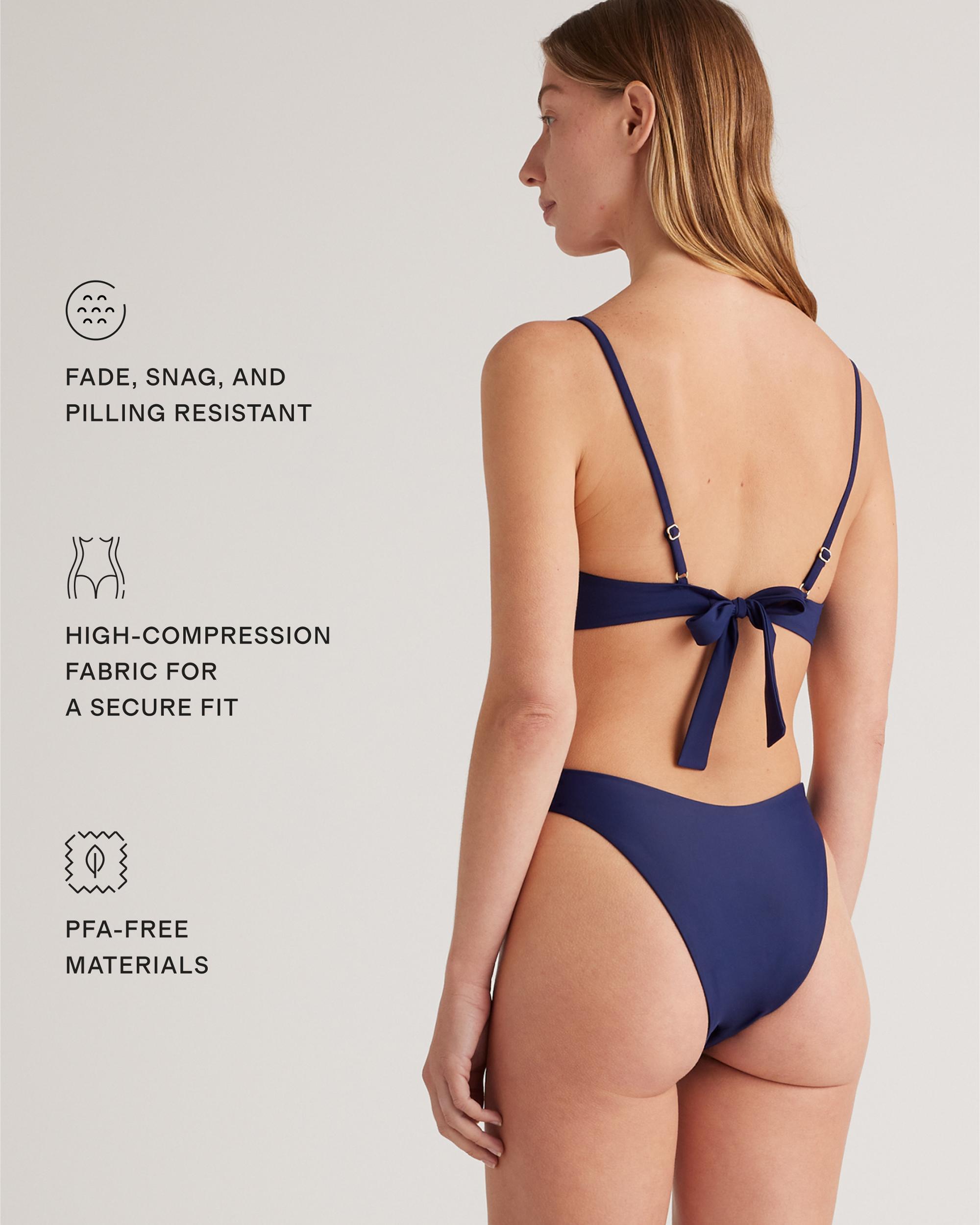 Quince | Women's Italian High-Leg Bikini Bottom Size XS, 78% Recycled Polyamide, 22% Spandex Product Image