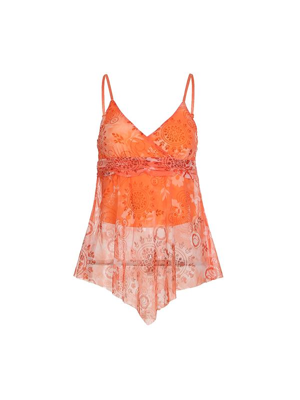 Irregular Floral Print Cami Top Product Image