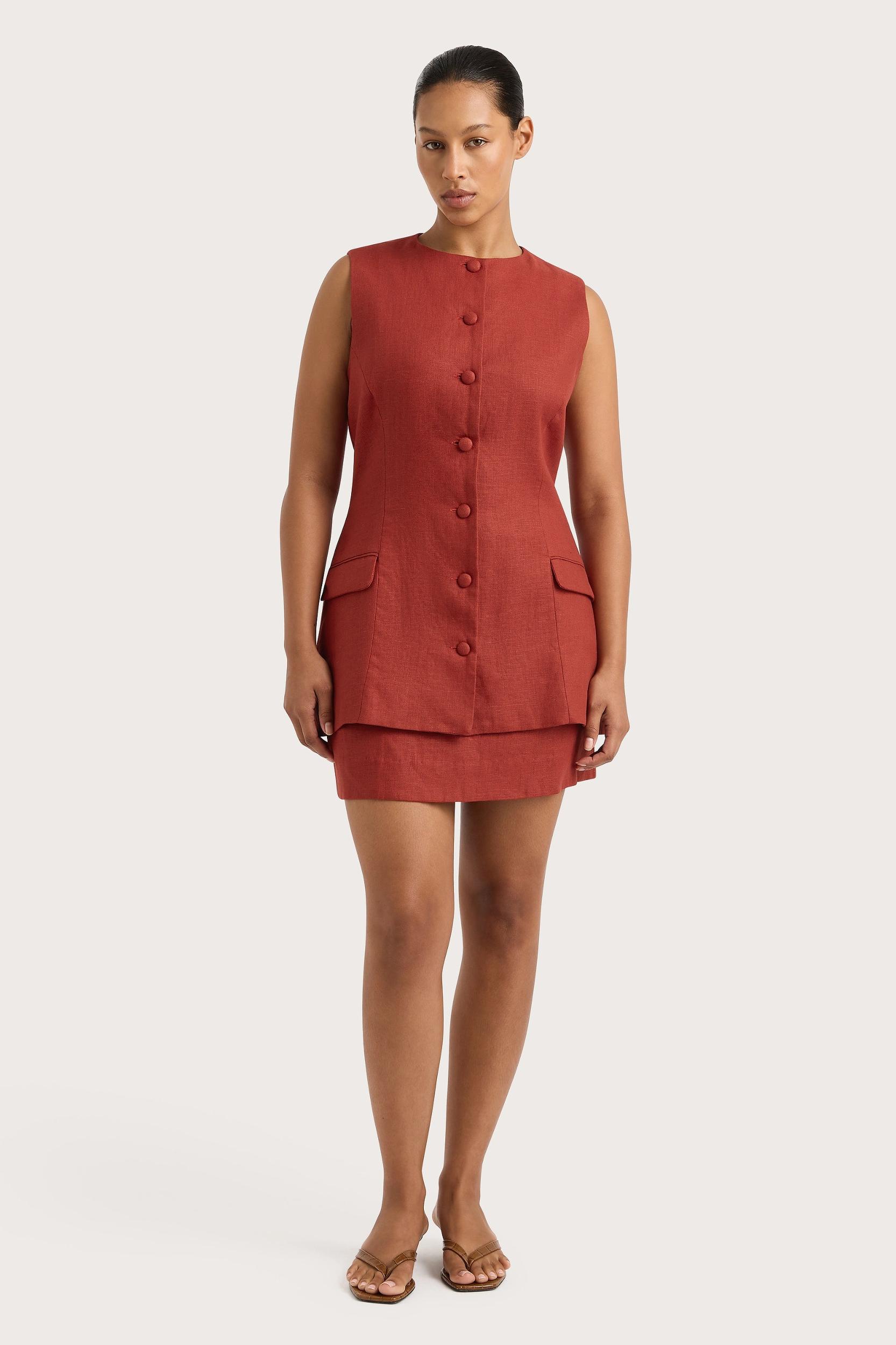 Jane Mini Skirt Garnet - Final Sale Product Image