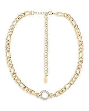 Ettika Eternity Crystal Circle Pave Ring Collar Necklace in 18K Gold Plated, 15.5-20.5 Product Image