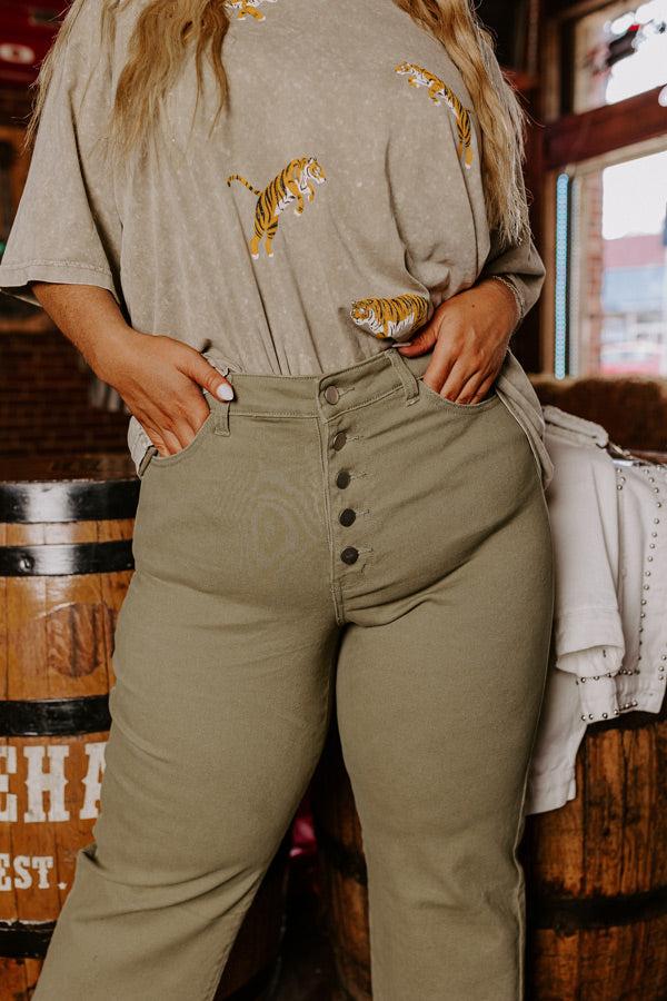The McKenzie High Waist Jean In Sage Curves Product Image