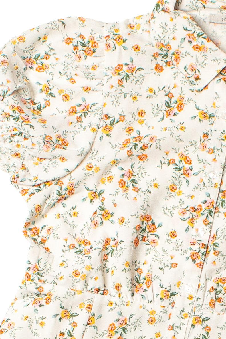 White Floral Shirt Dress Product Image