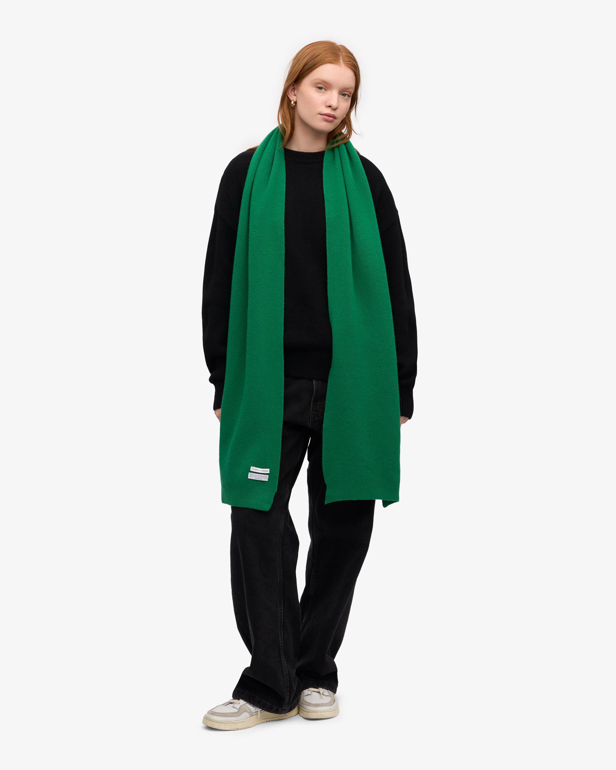 Merino Wool Scarf - Kelly Green Product Image