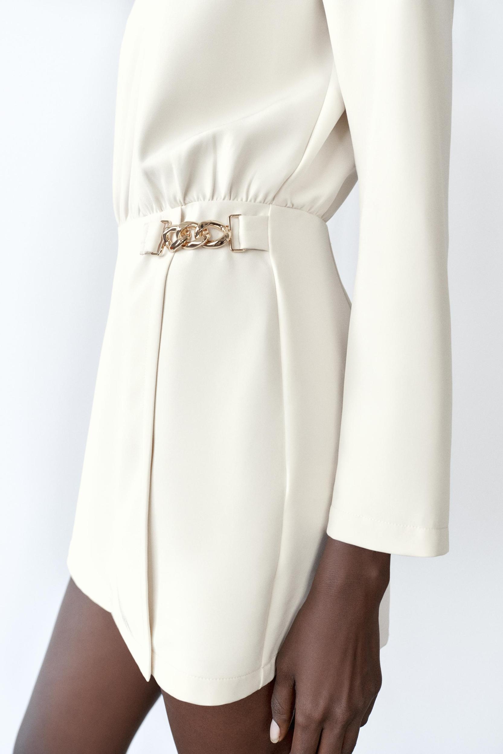 GOLD CHAIN CREPE JUMPSUIT Product Image