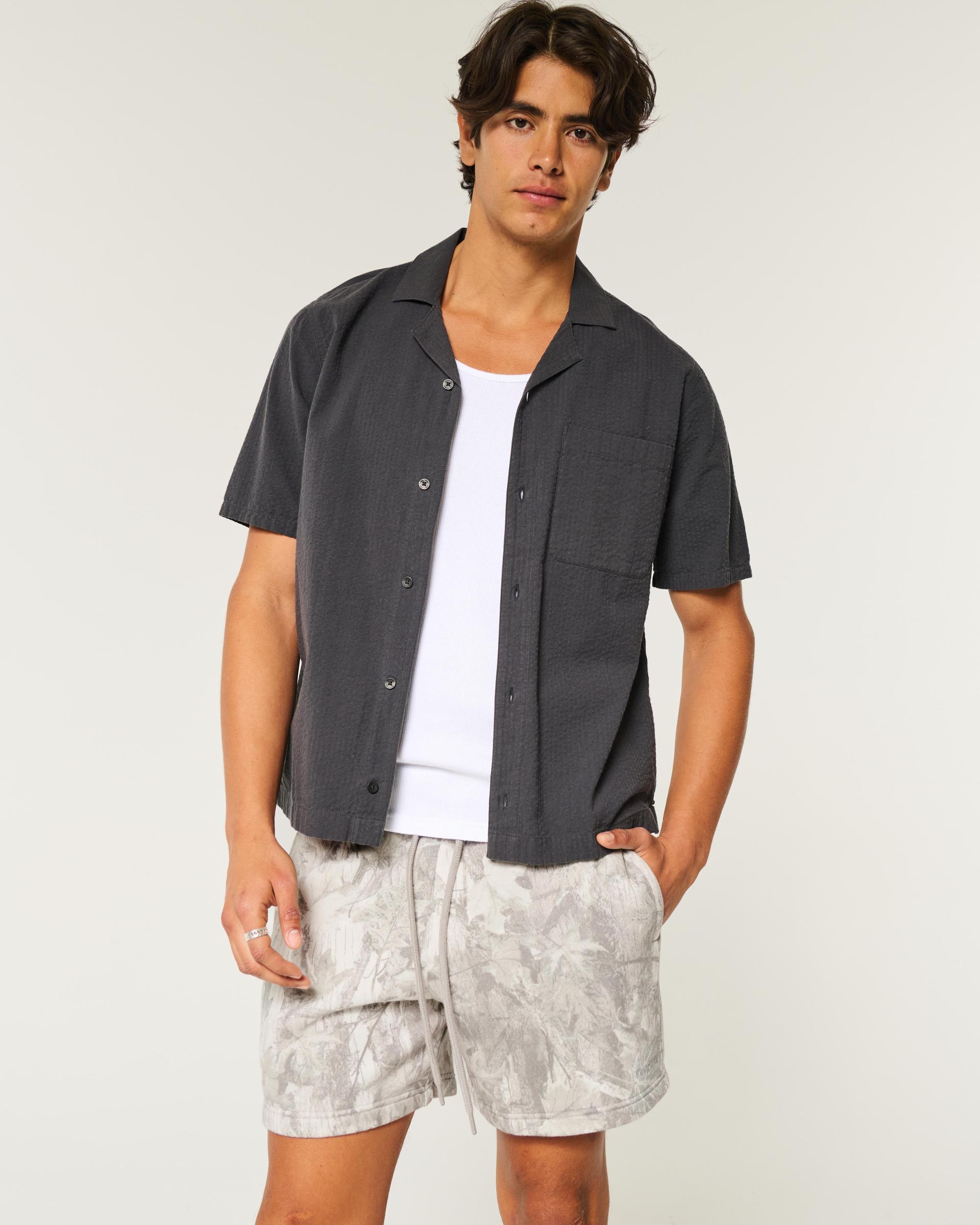 Mid-Thigh Loose Fleece Shorts Product Image