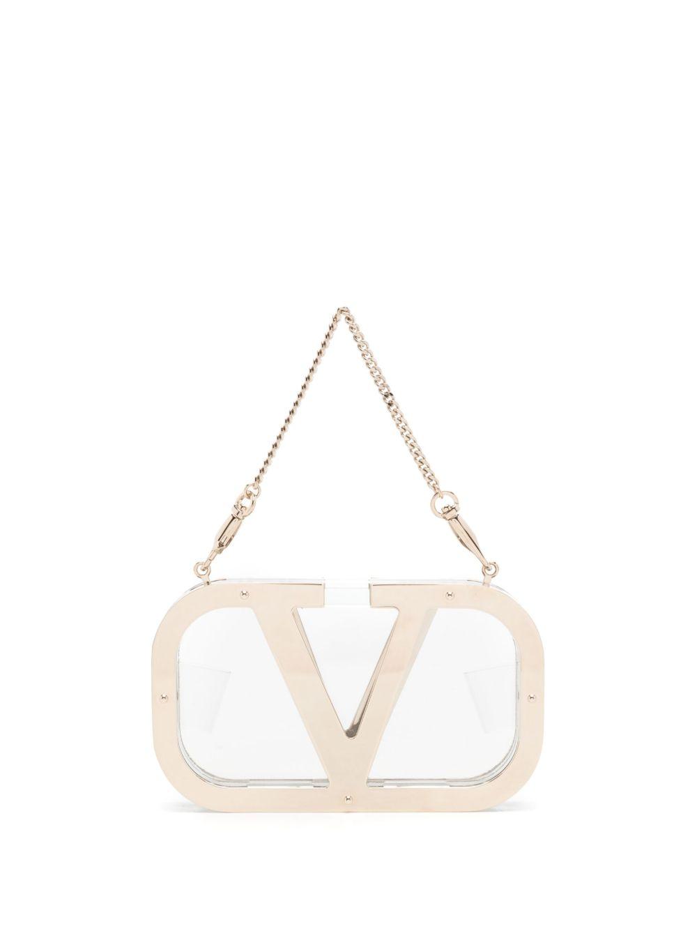 logo-plaque clear clutch Product Image