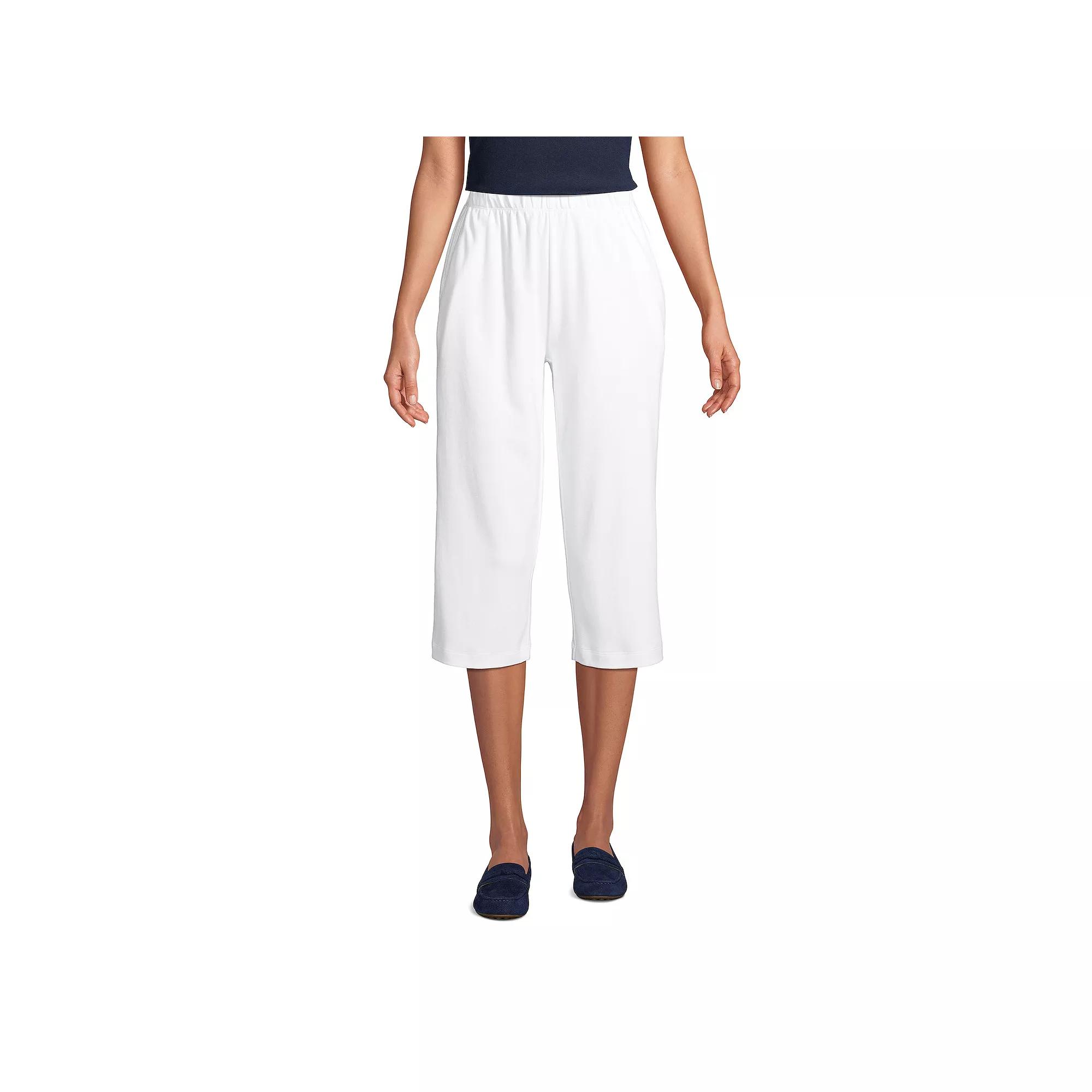 Women's Lands' End Sport High Waist Pull-On Capri Pants,  Product Image