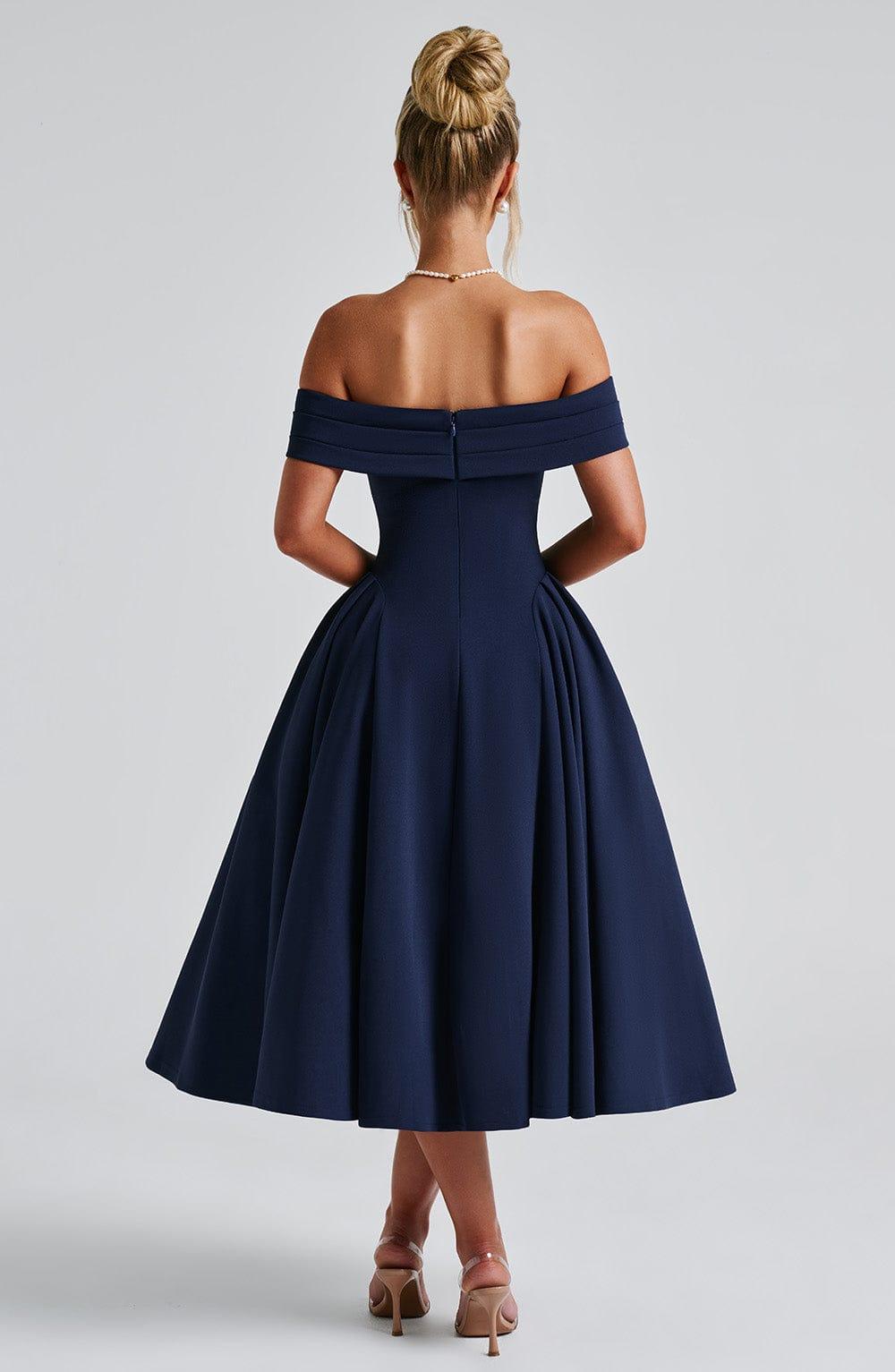 Miranda Midi Dress - Navy Product Image