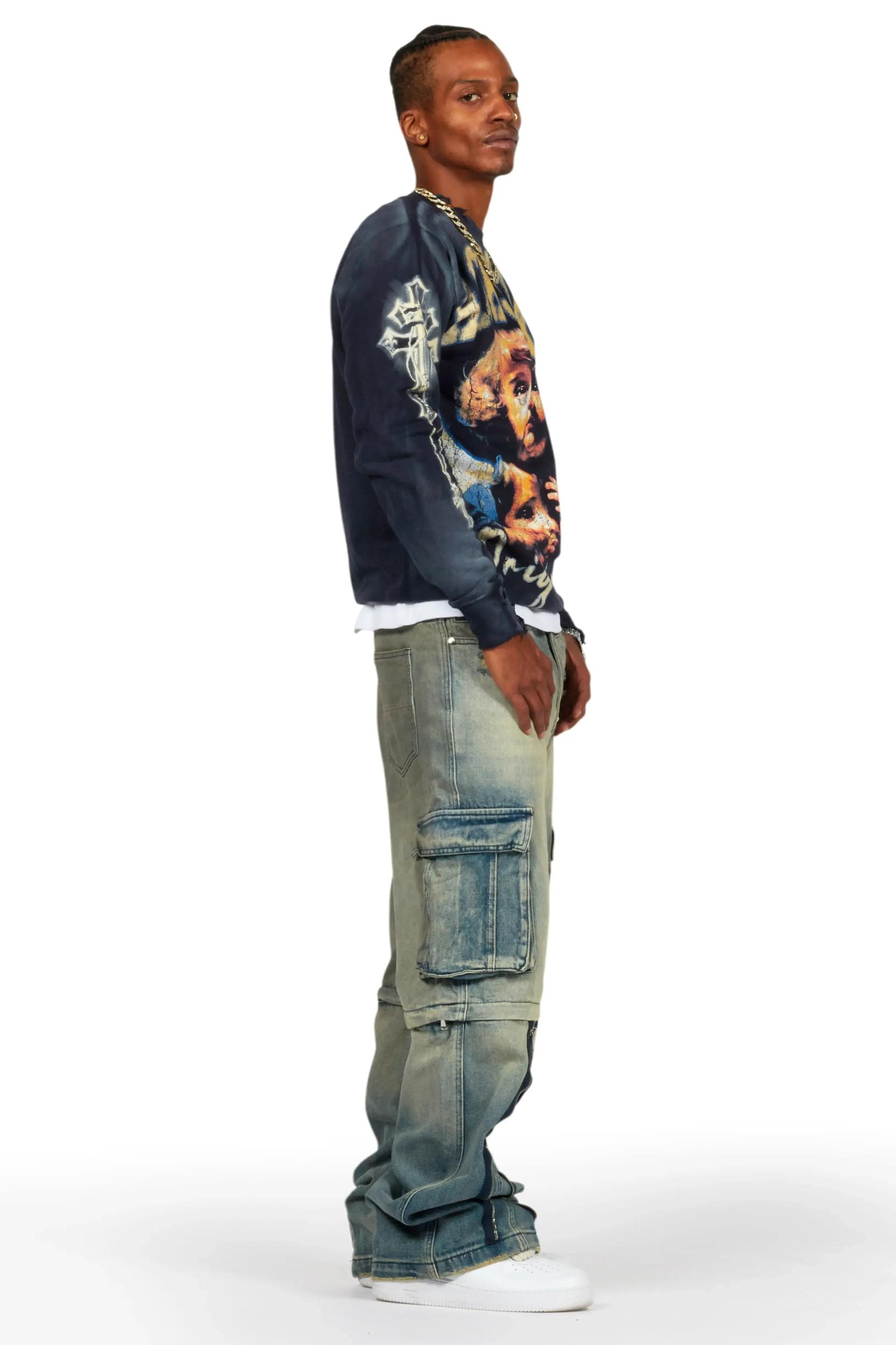 Deiter Navy Graphic Crewneck Male Product Image