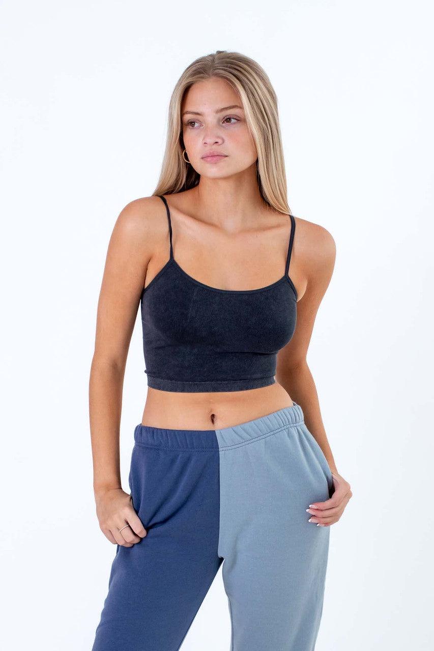 Washed Black Seamless Cami Product Image