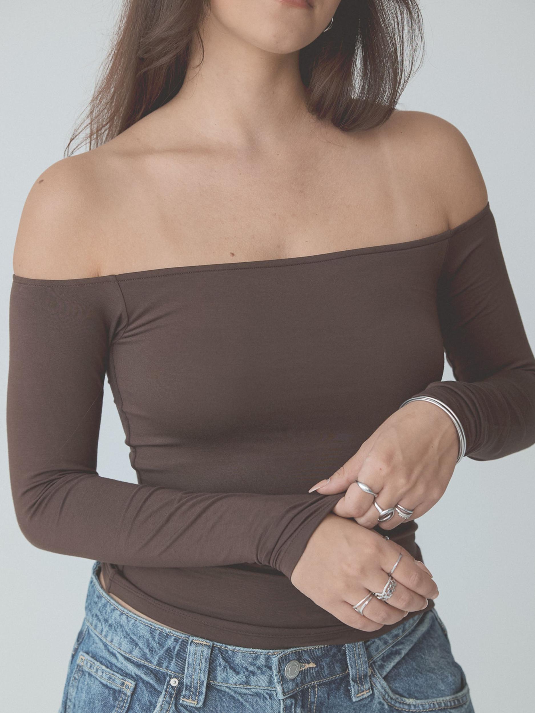 Off The Shoulder Braless Long Sleeve Product Image