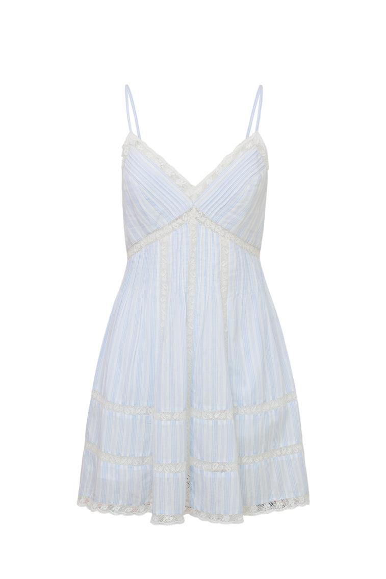 Docila Cotton Striped Dress - VINTAGE VOYAGE Product Image