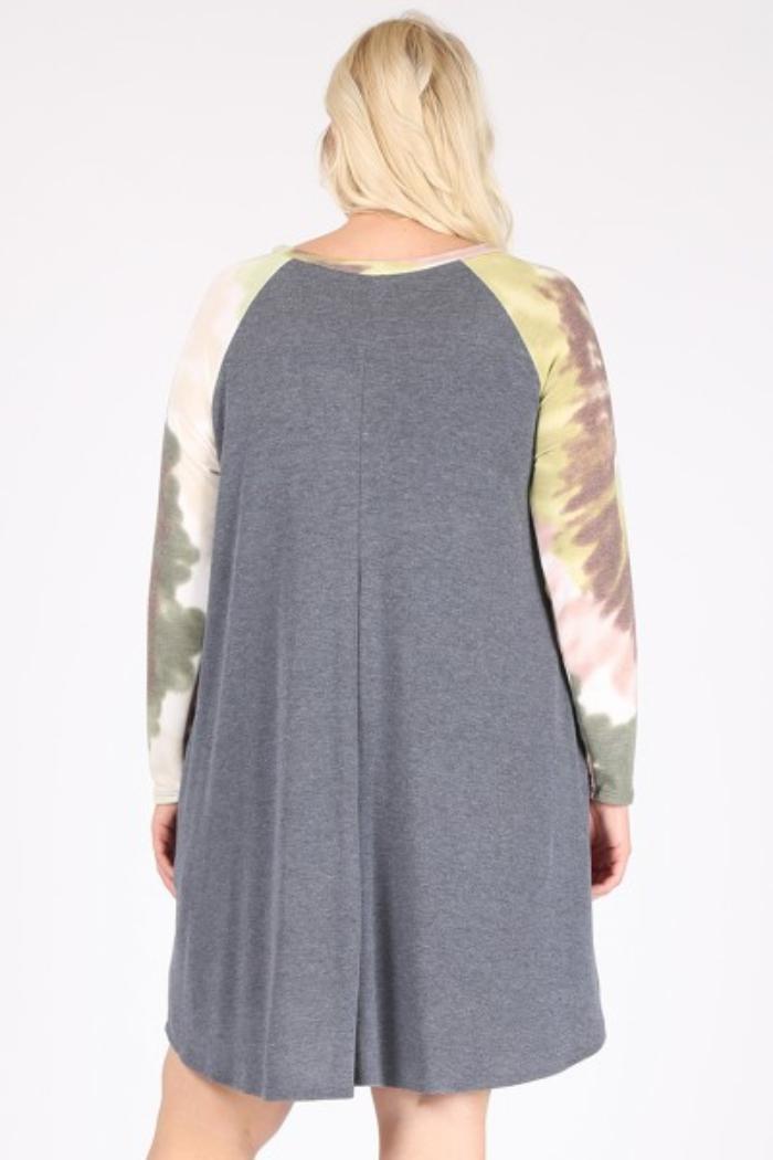 Tie Dye Sleeve Dress Product Image