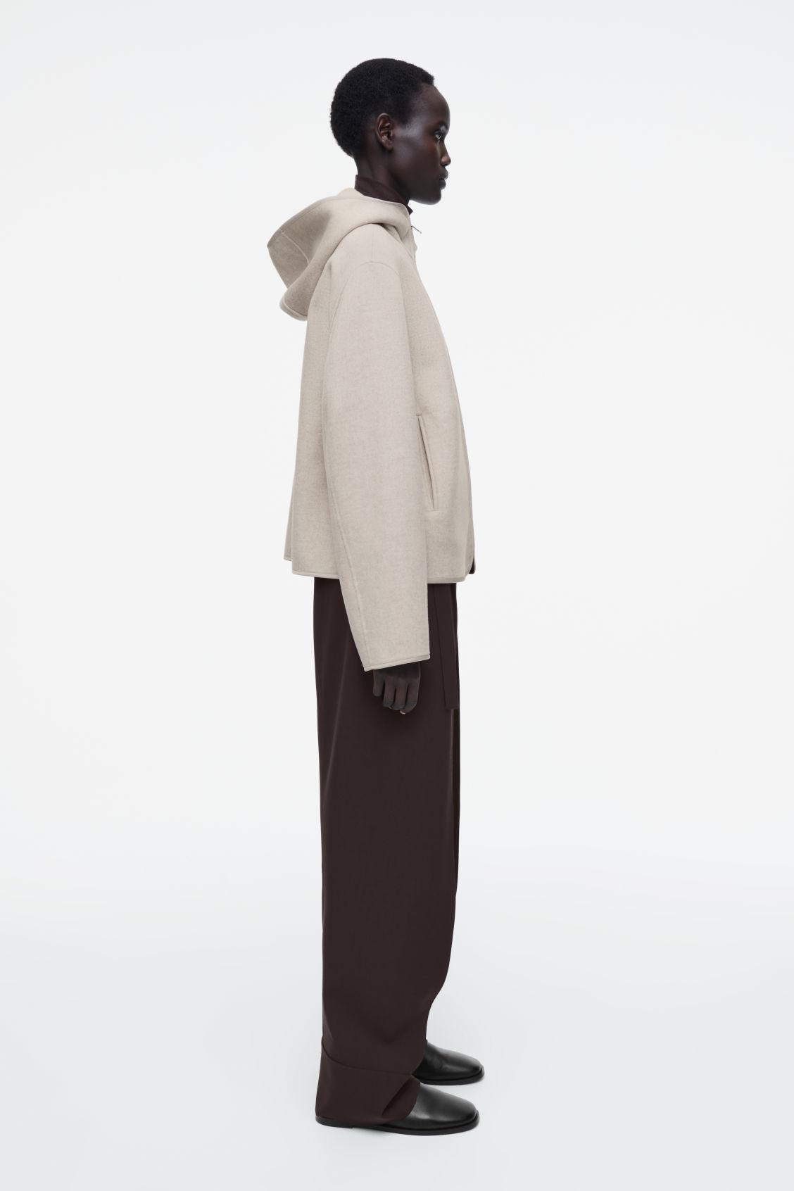 HOODED DOUBLE-FACED WOOL JACKET Product Image