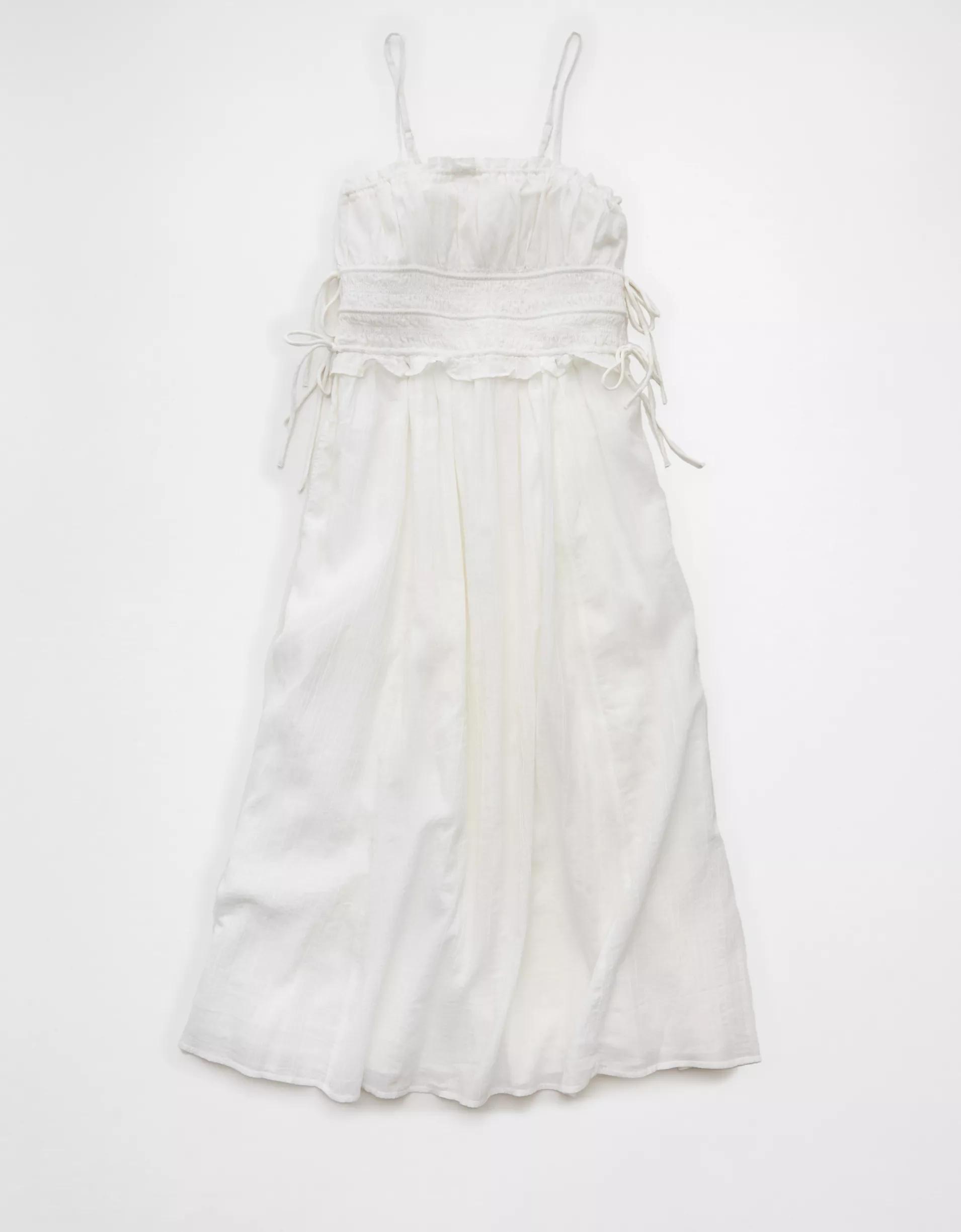 AE Corded Smocking Midi Dress Product Image