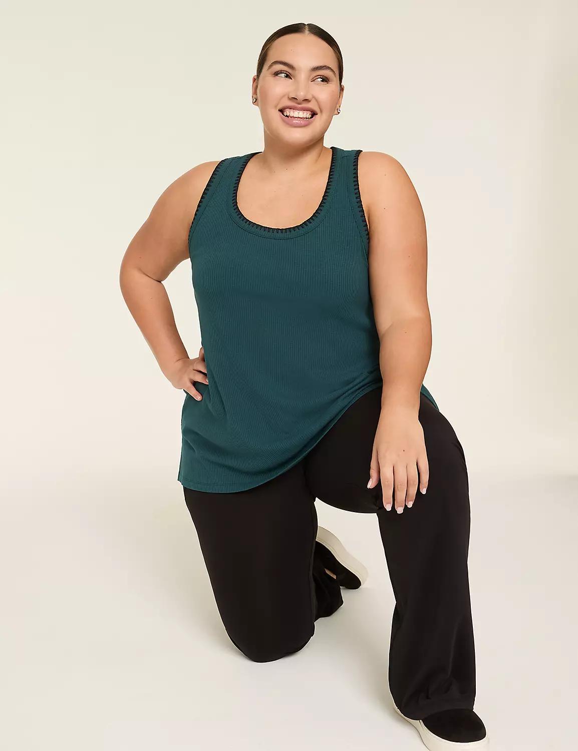 LIVI Ribbed Crochet-Detail Tank Product Image